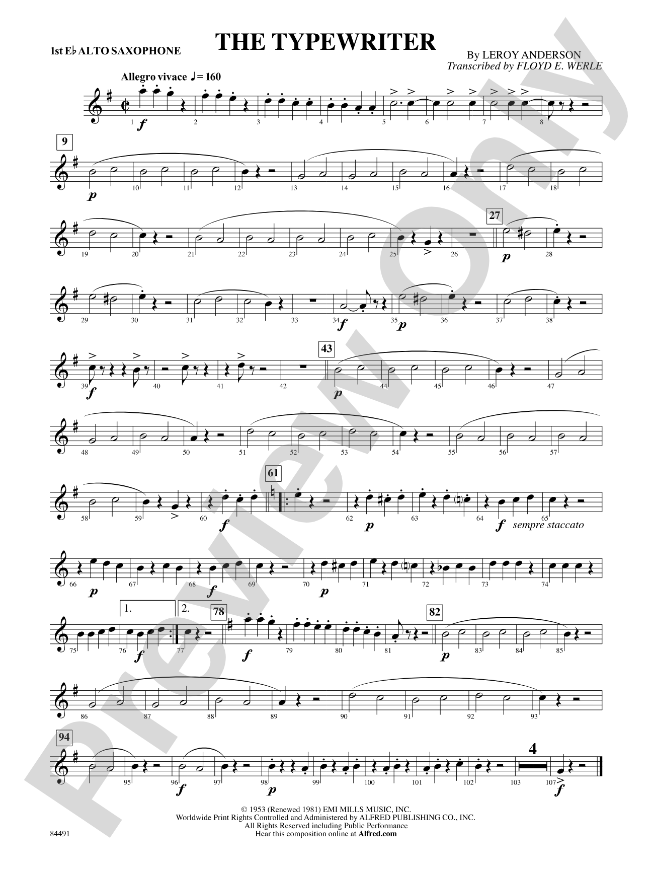 The Typewriter: E-flat Alto Saxophone