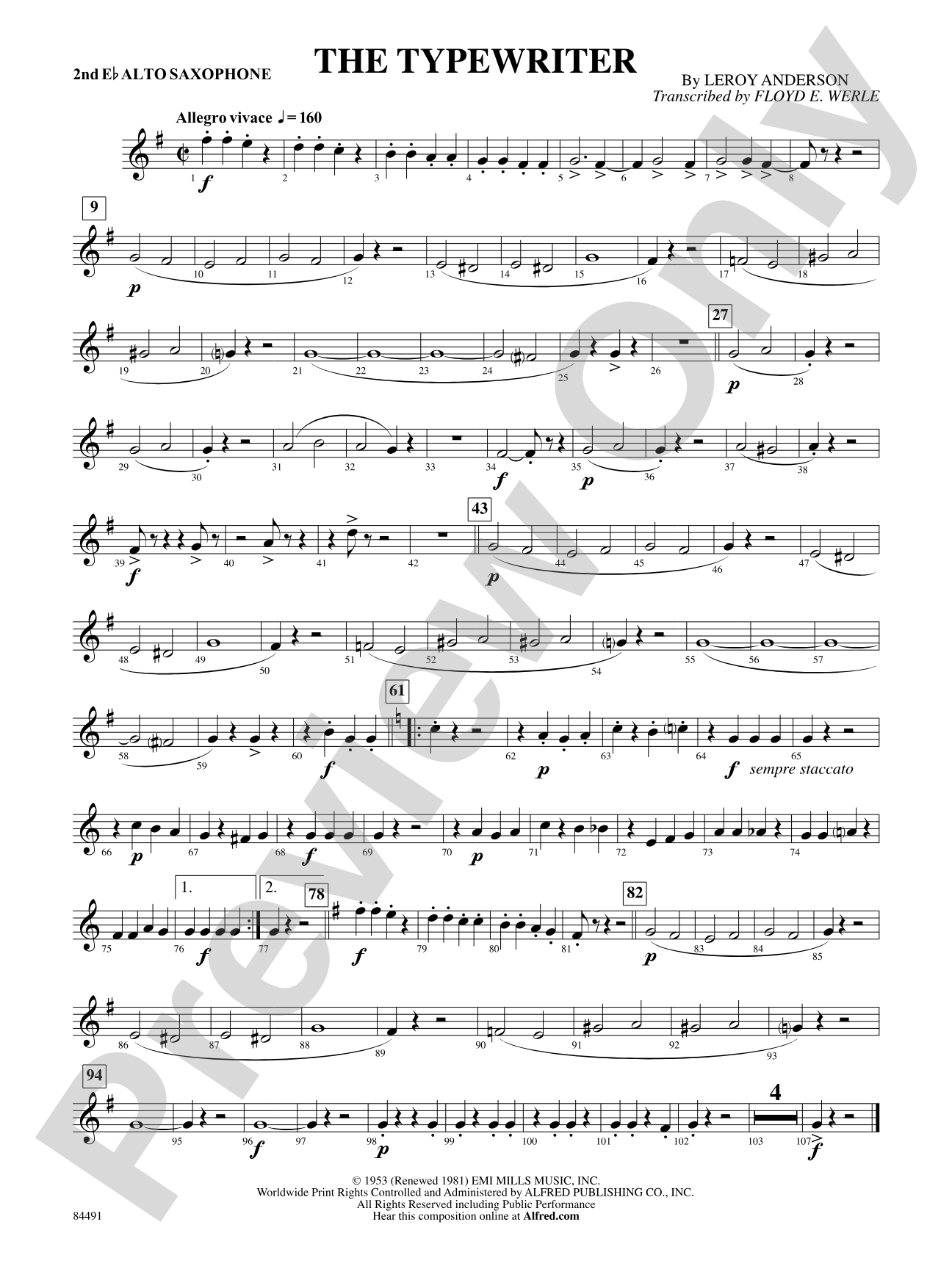 The Typewriter: 2nd E-flat Alto Saxophone