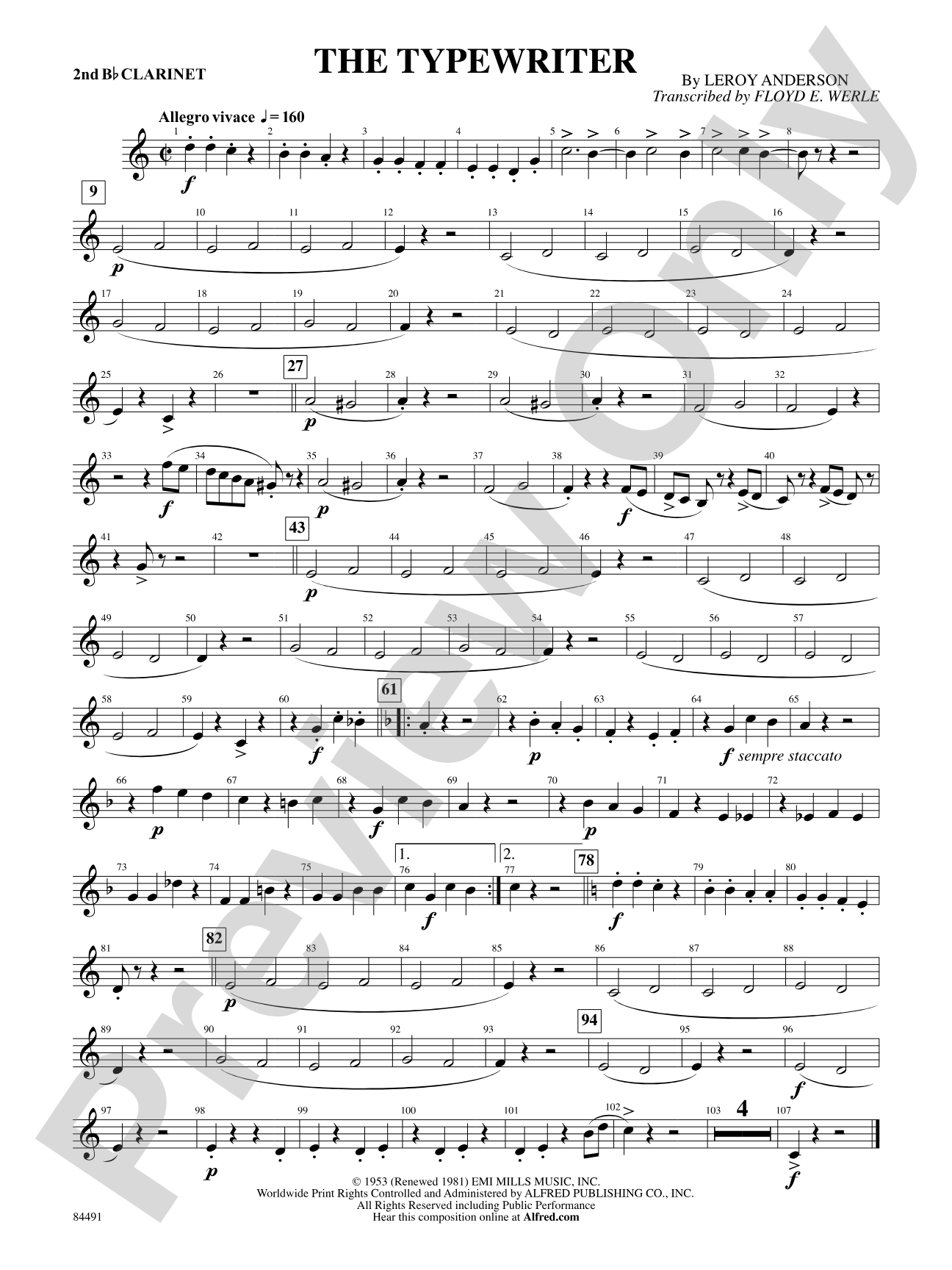 The Typewriter: 2nd B-flat Clarinet