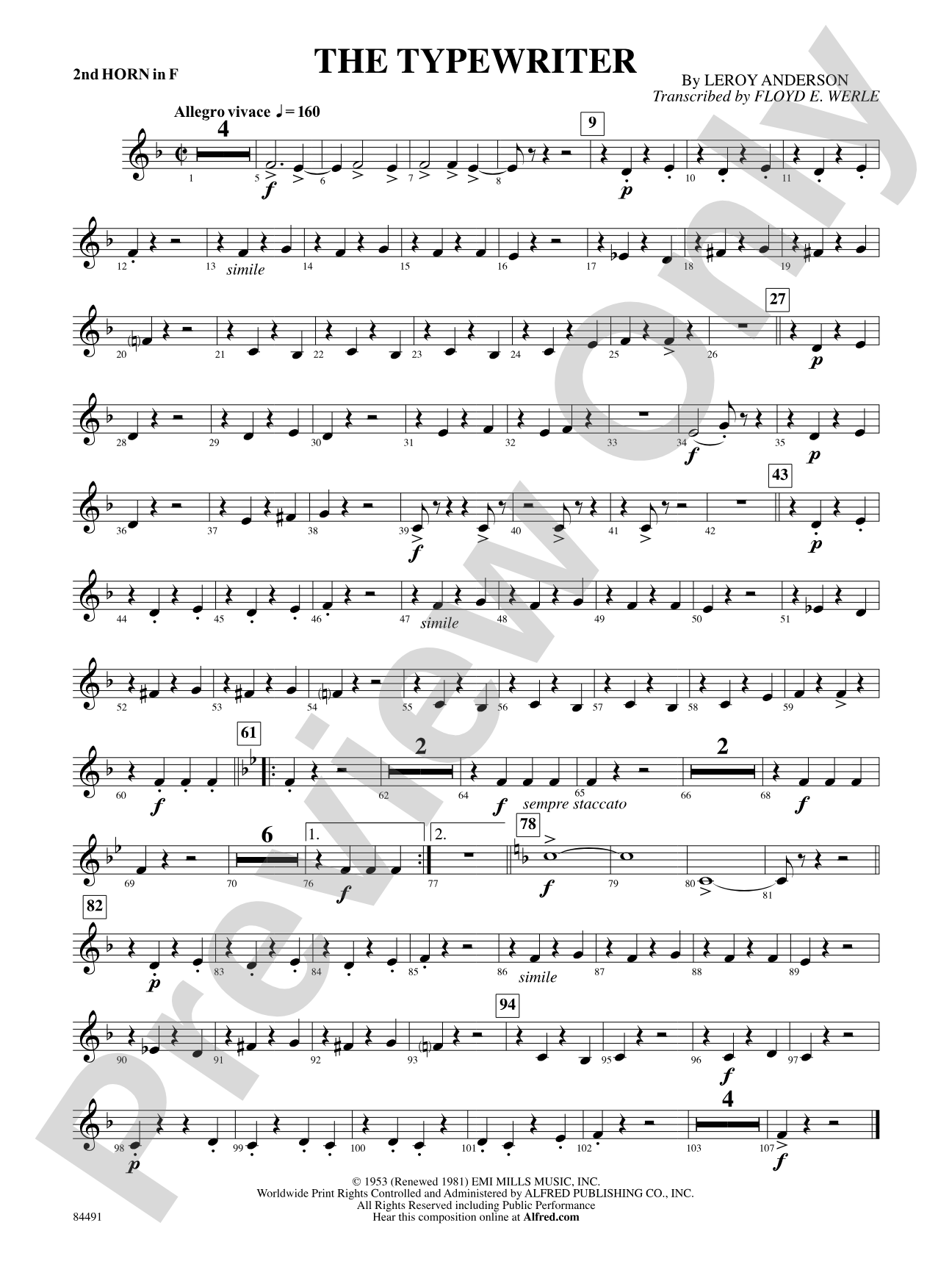 The Typewriter: 2nd F Horn