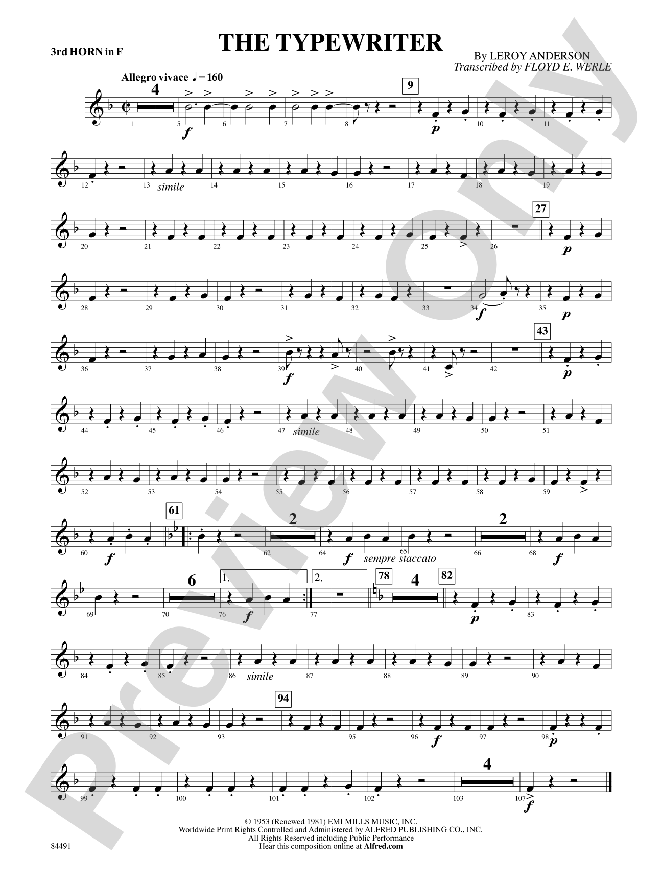 The Typewriter: 3rd F Horn