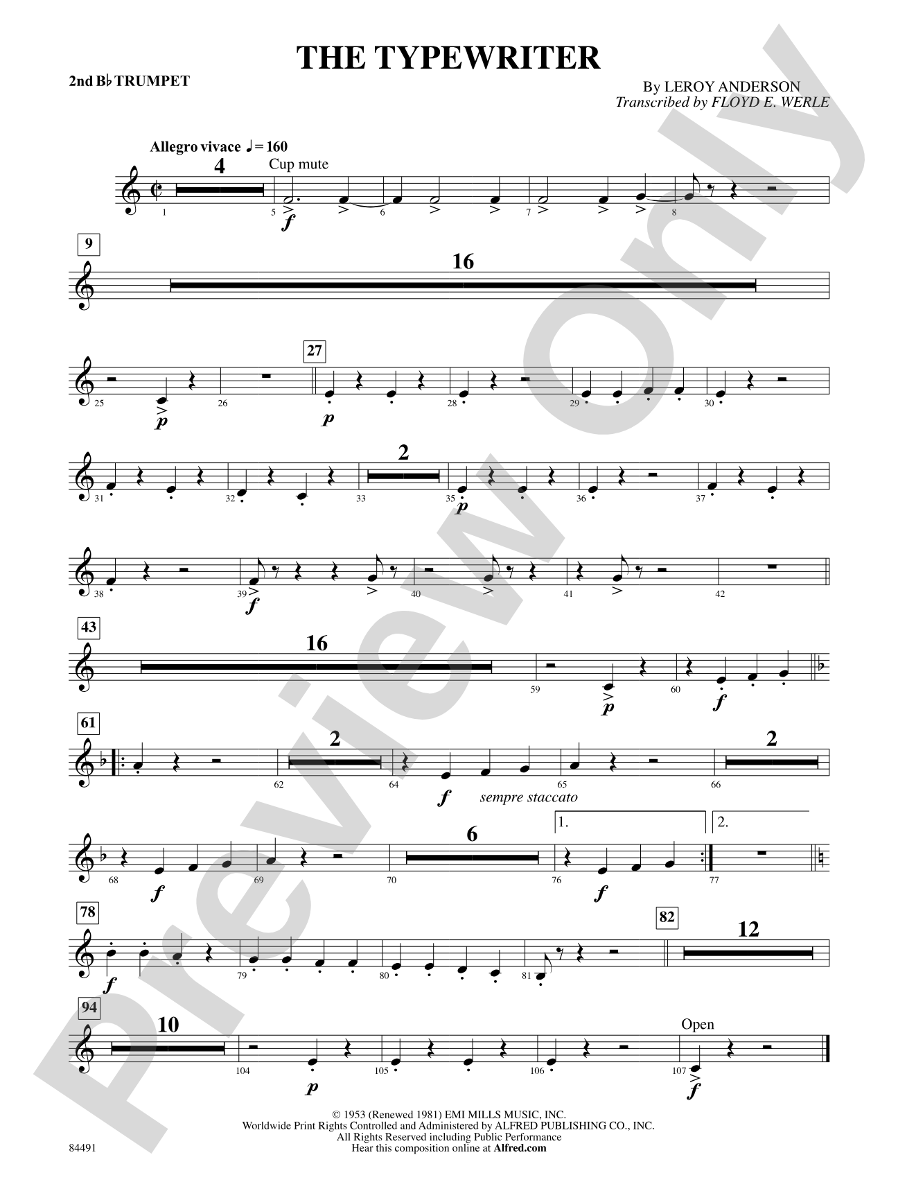 The Typewriter: 2nd B-flat Trumpet