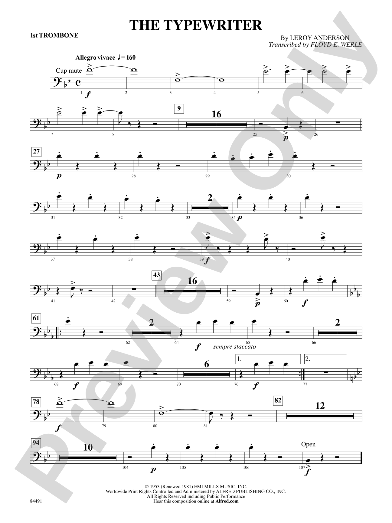 The Typewriter: 1st Trombone