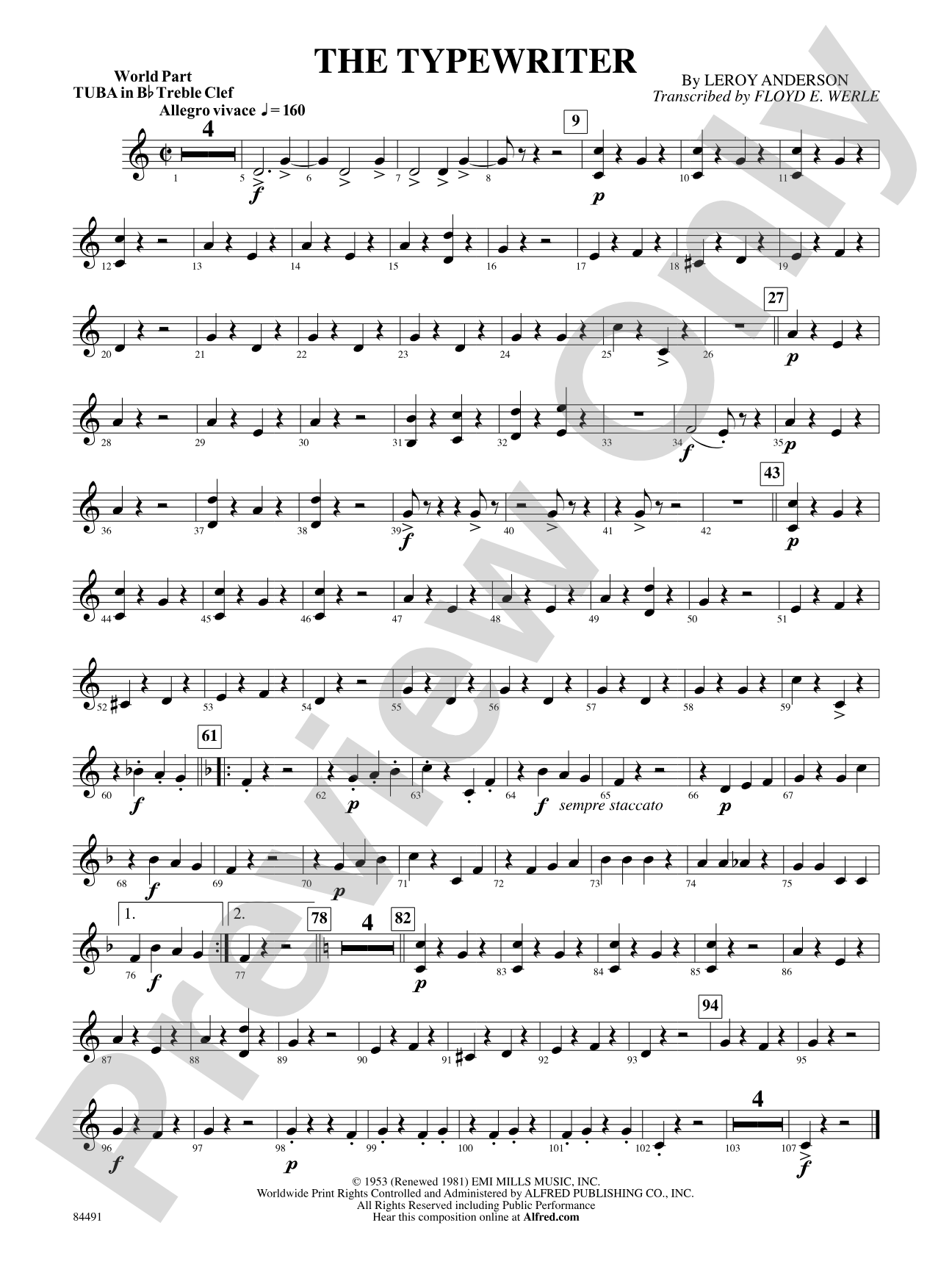 The Typewriter: (wp) B-flat Tuba T.C.