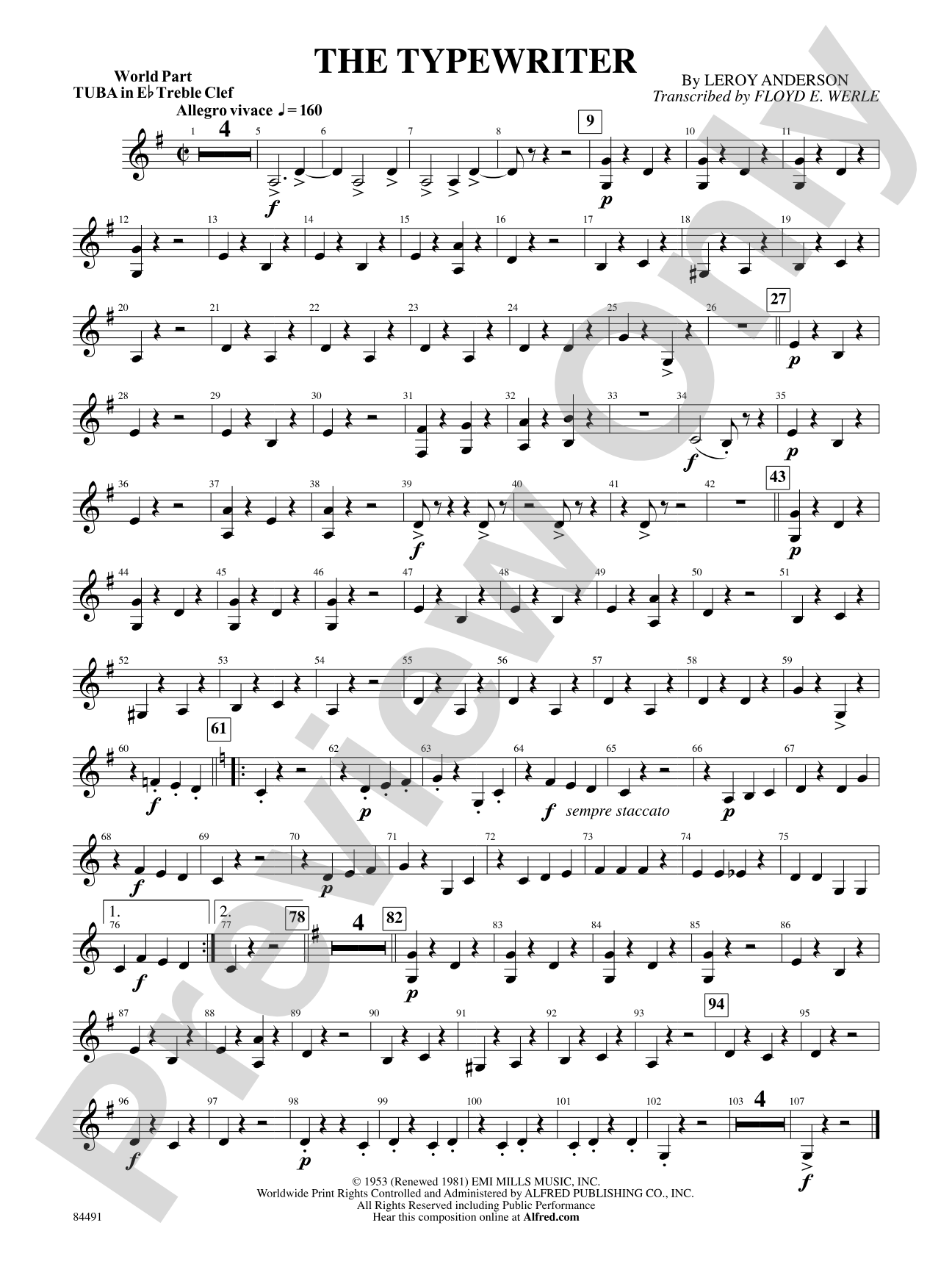 The Typewriter: (wp) E-flat Tuba T.C.