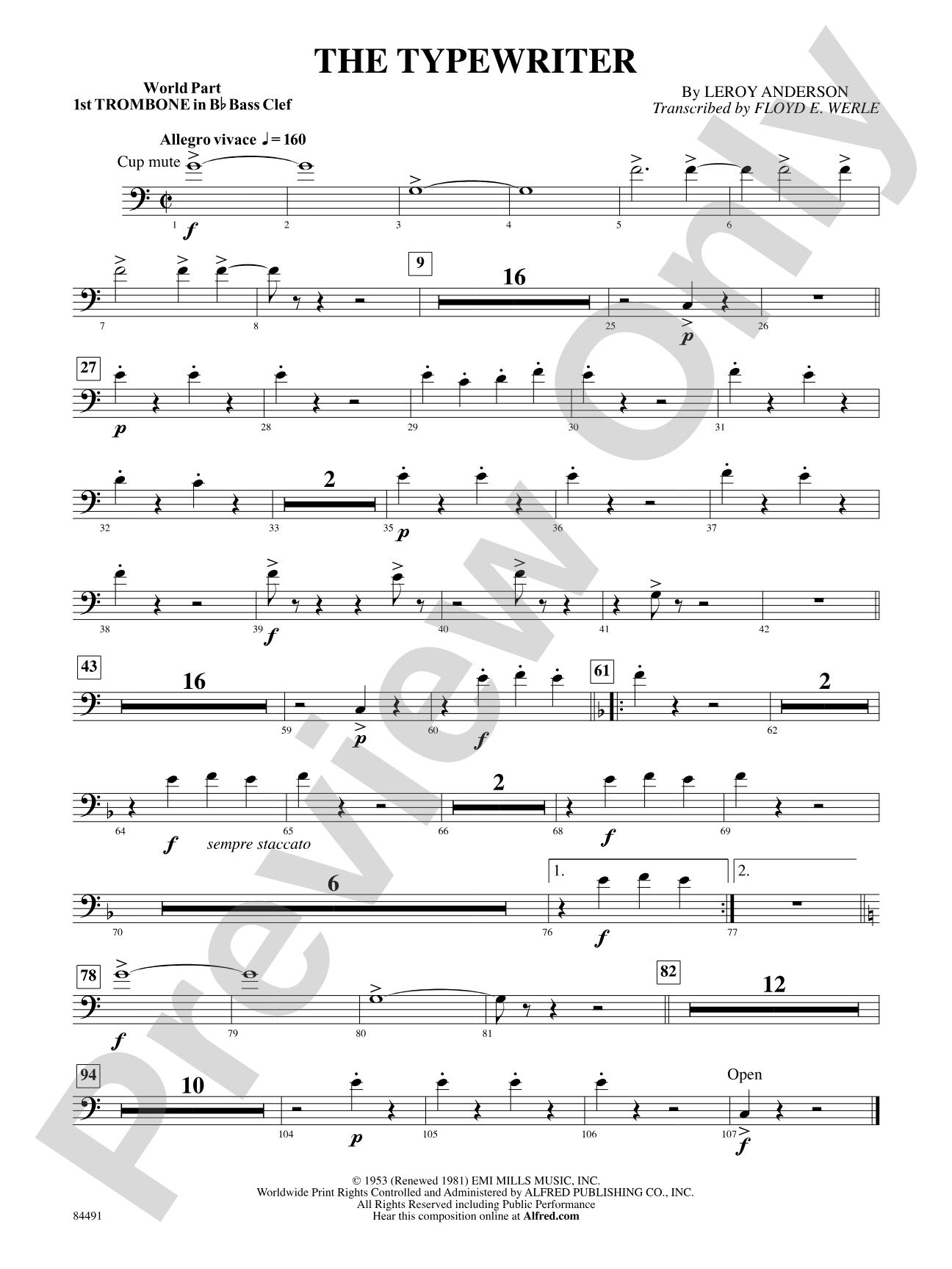 The Typewriter: (wp) 1st B-flat Trombone B.C.