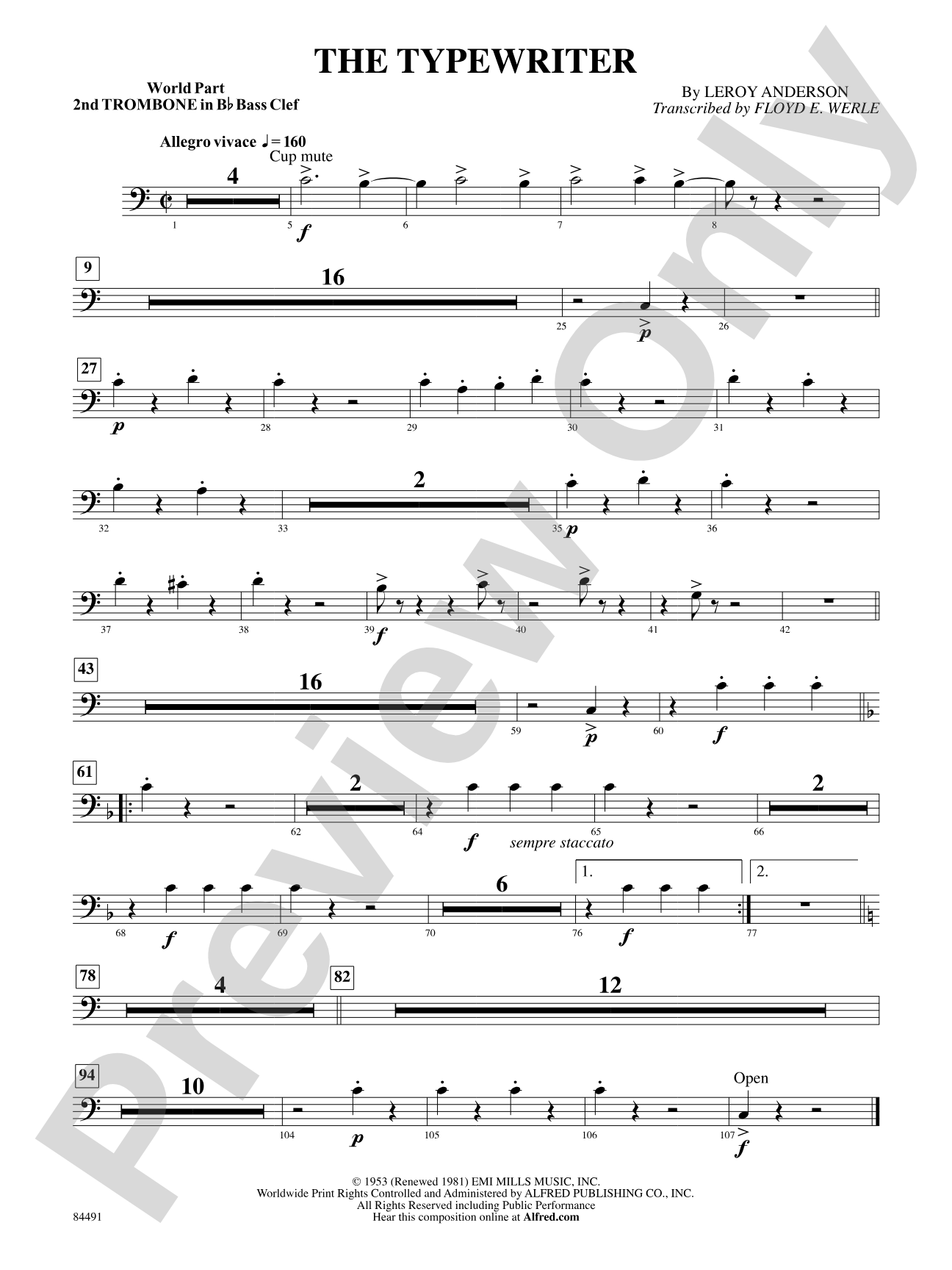 The Typewriter: (wp) 2nd B-flat Trombone B.C.