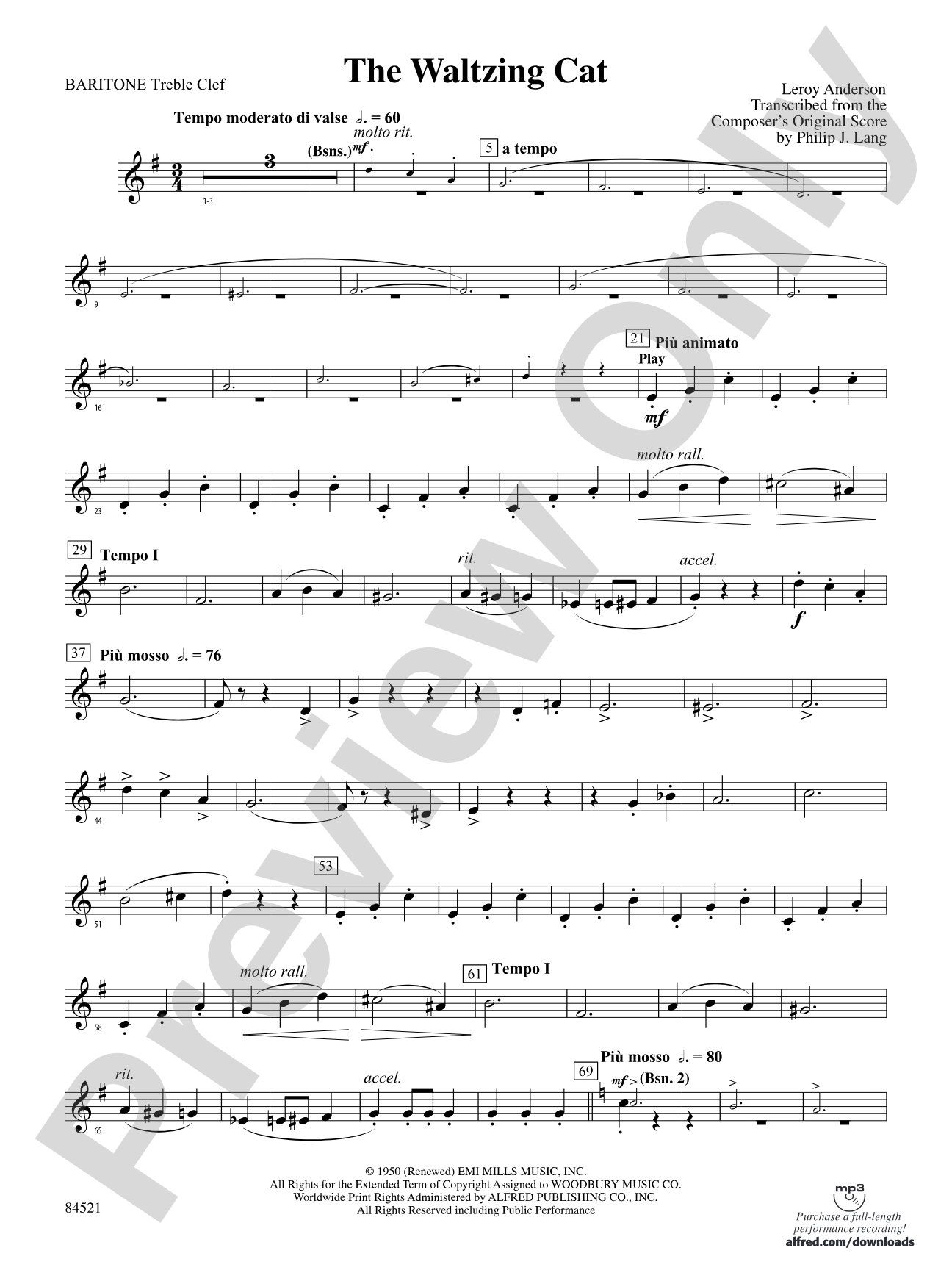 The Waltzing Cat: Baritone T.C.