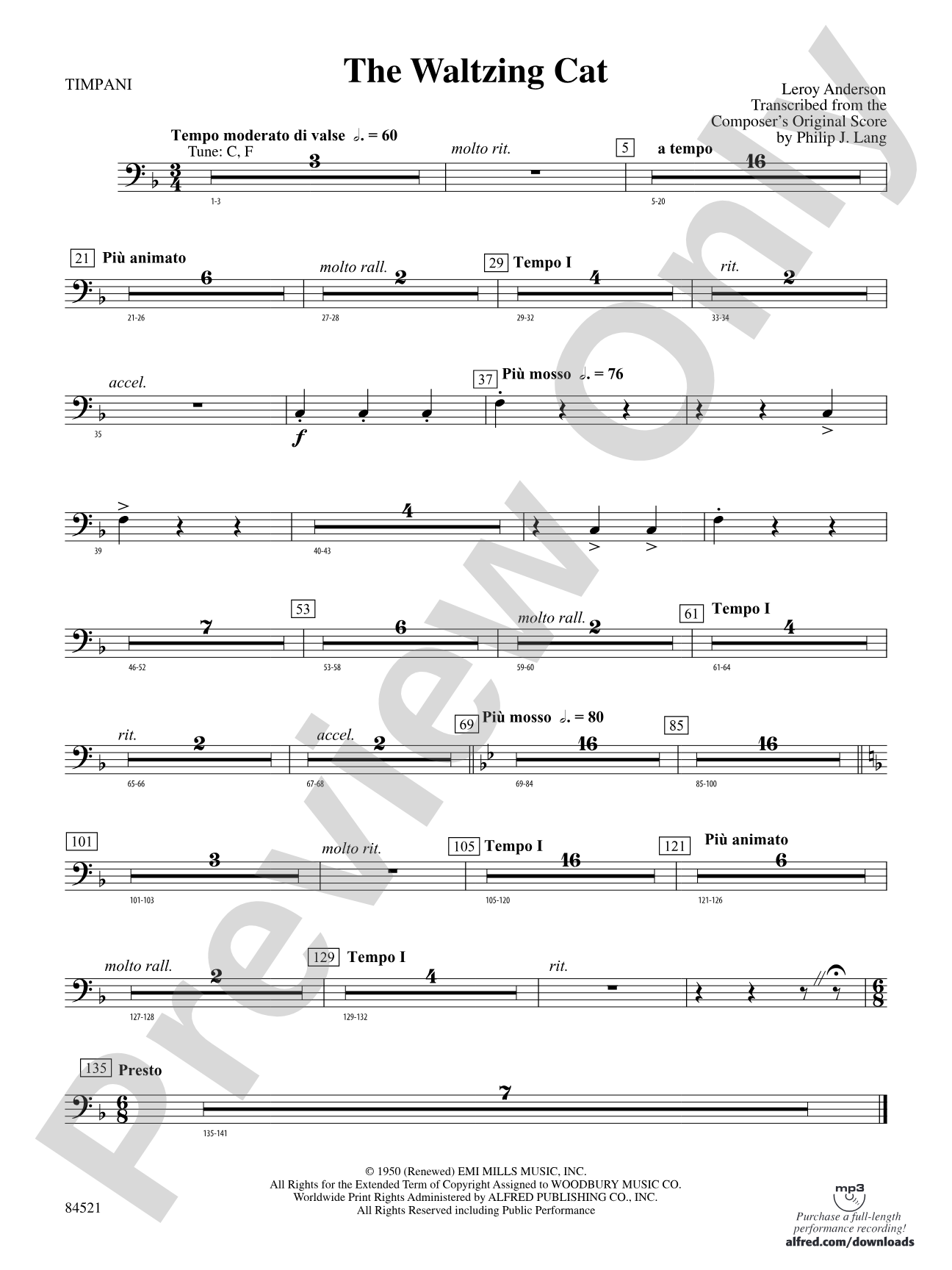 The Waltzing Cat: Timpani