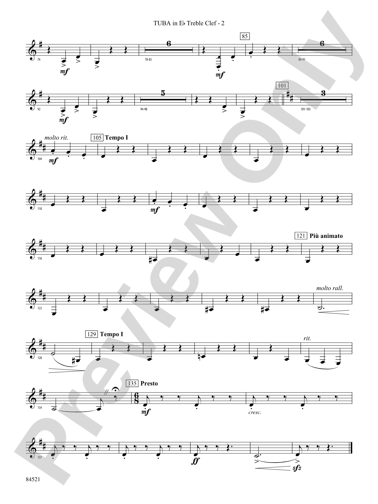 The Waltzing Cat: (wp) E-flat Tuba T.C.
