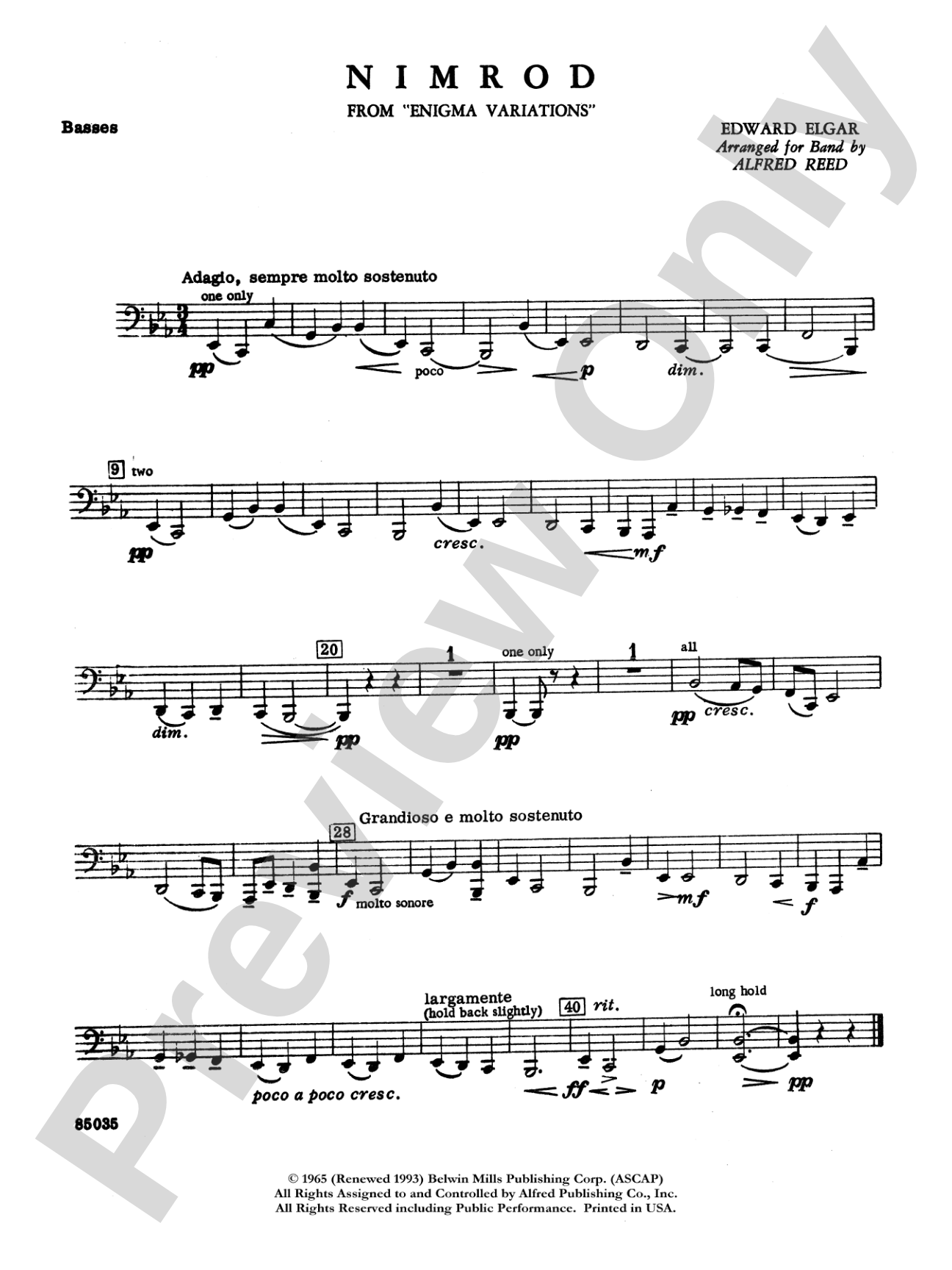 Nimrod (from Elgar's Variations): Tuba