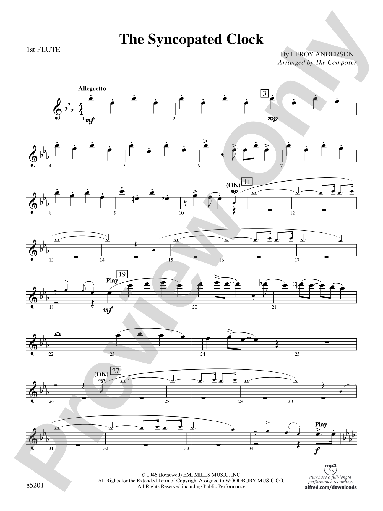 The Syncopated Clock: Flute