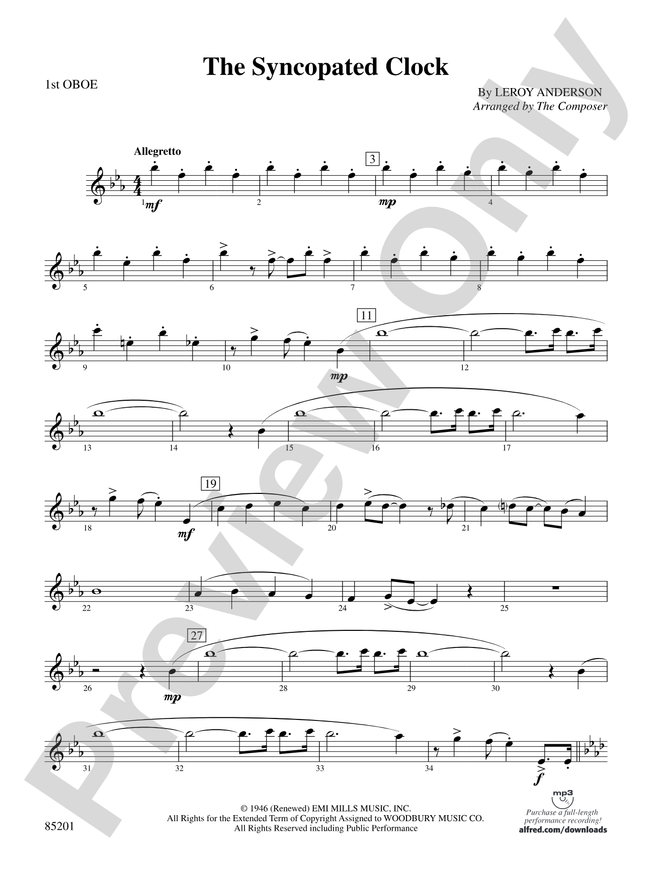 The Syncopated Clock: Oboe