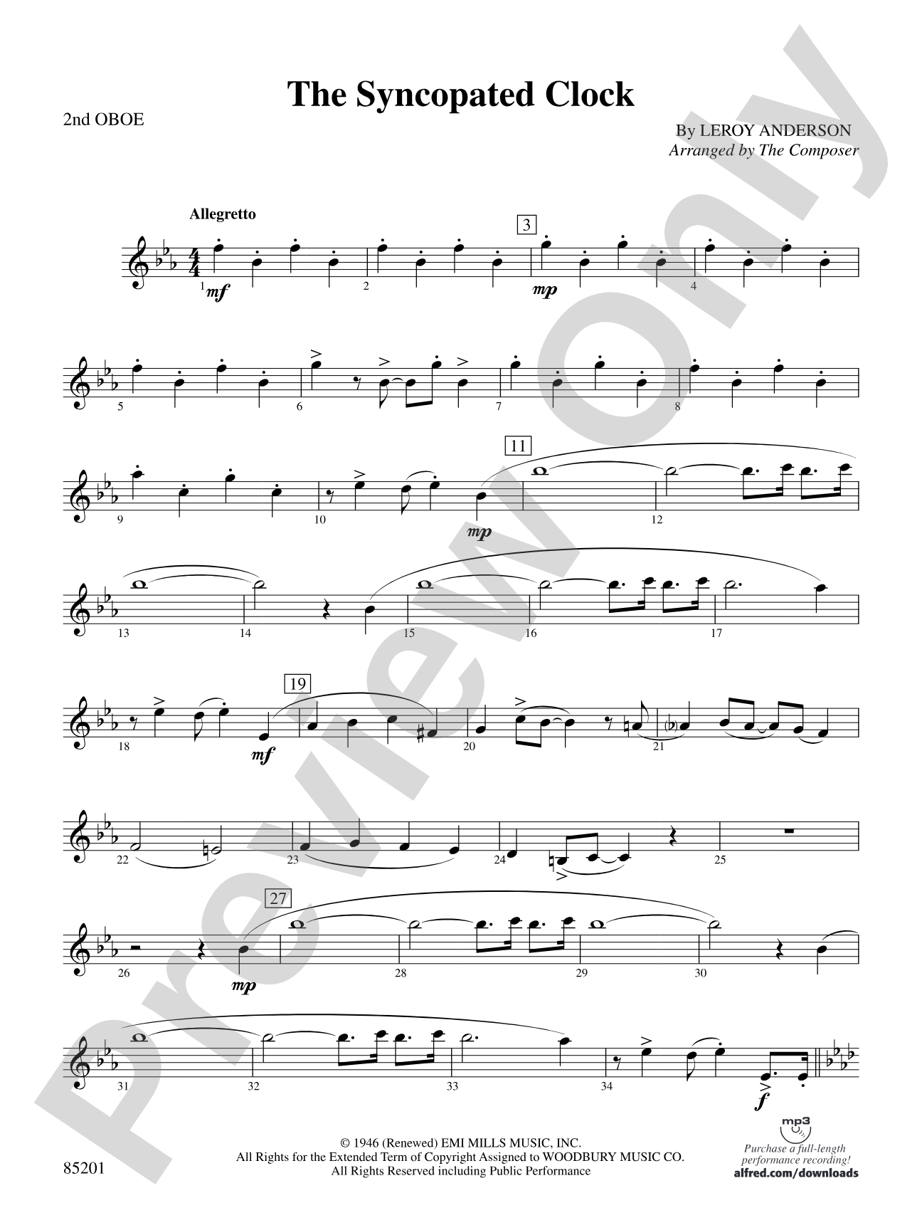 The Syncopated Clock: 2nd Oboe