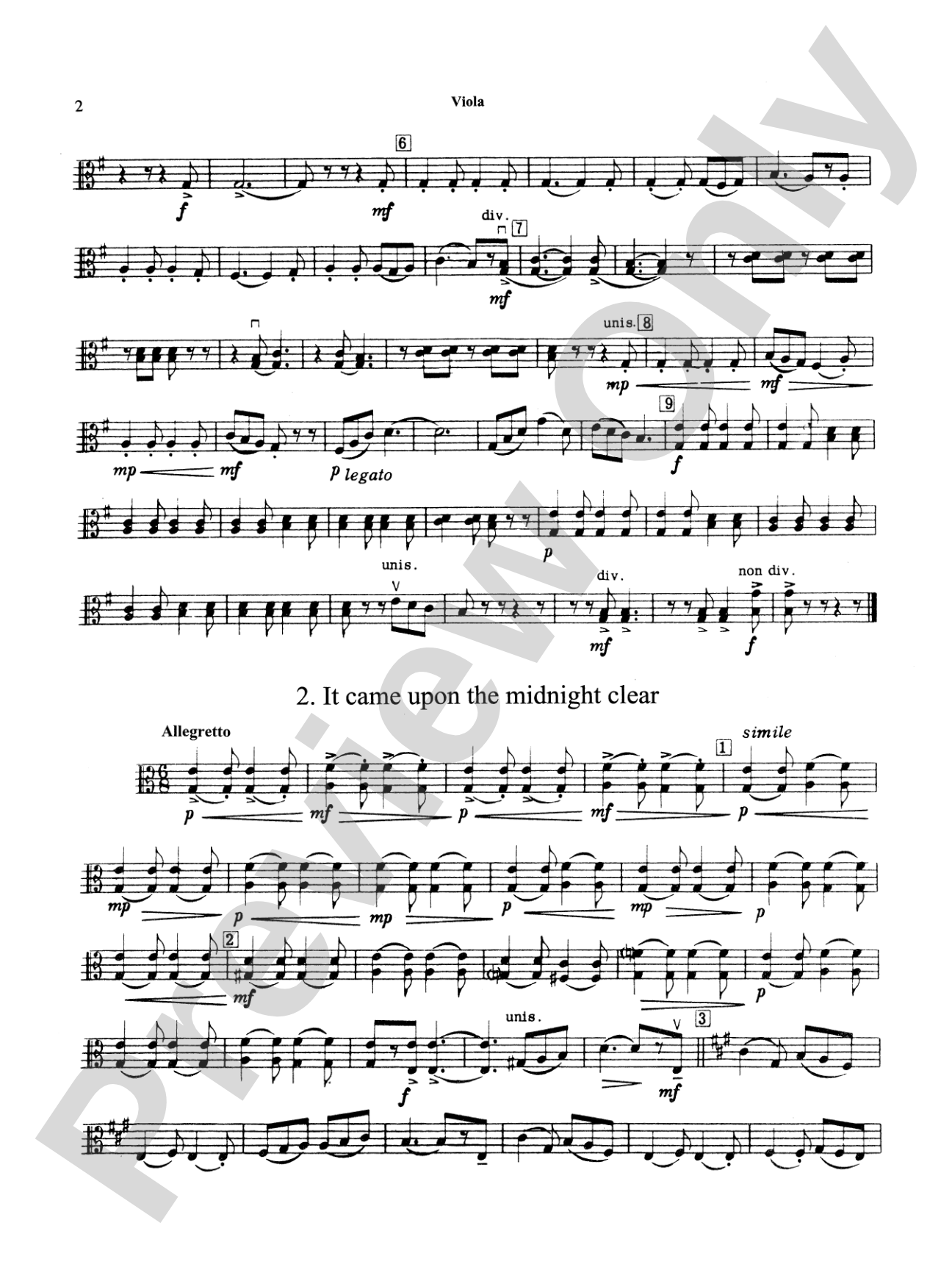 Suite of Carols: Viola