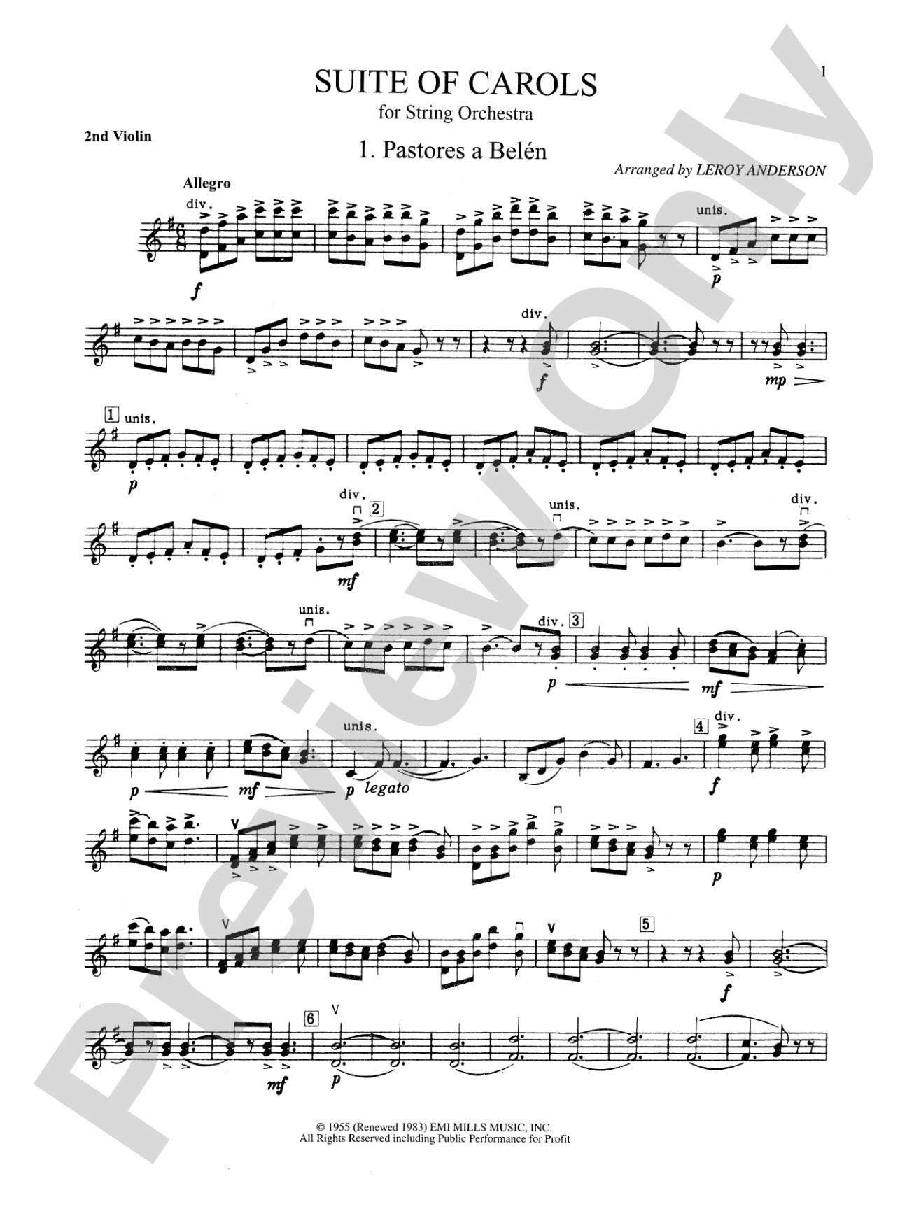 Suite of Carols: 2nd Violin