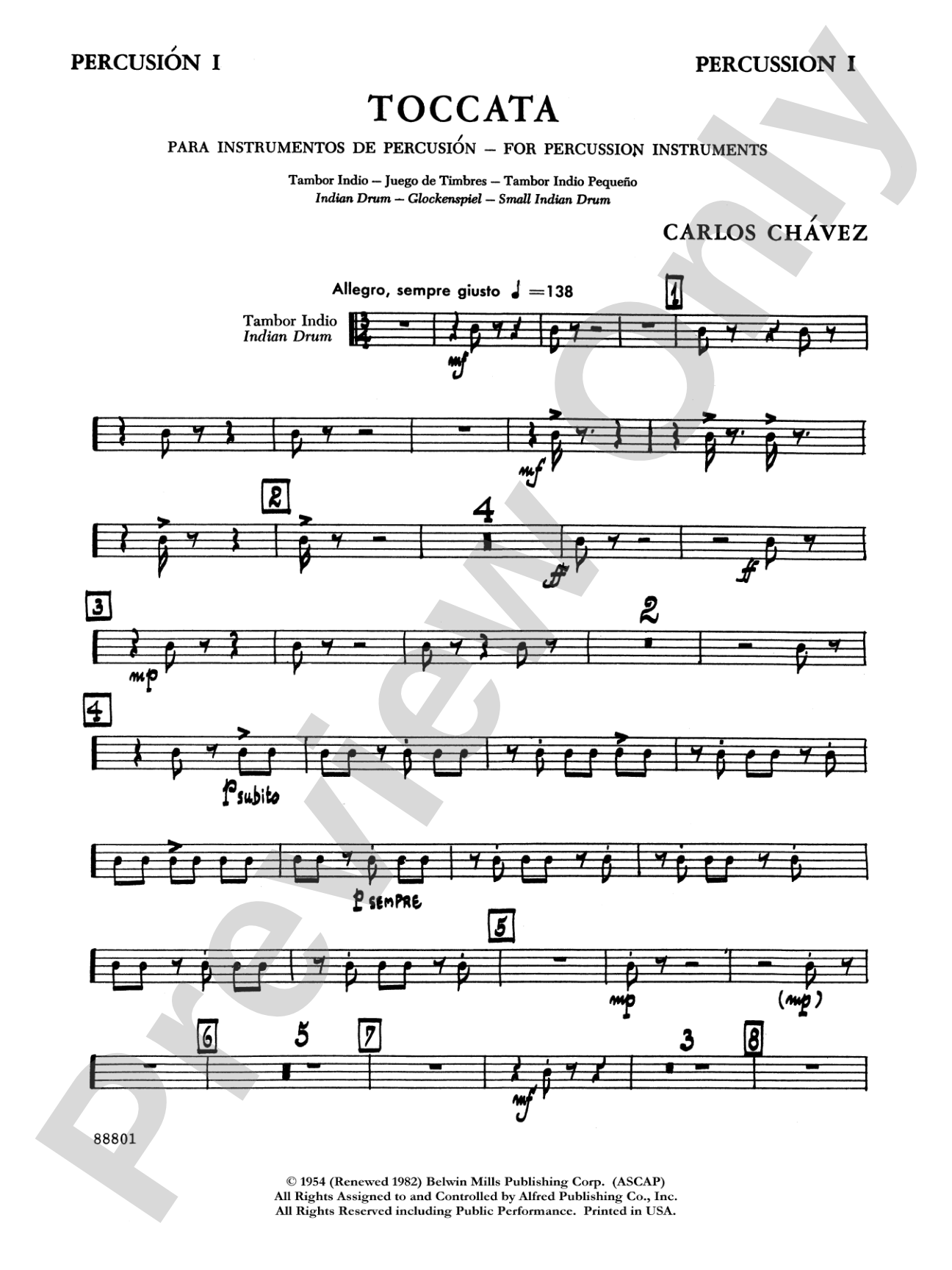 Toccata: 1st Percussion