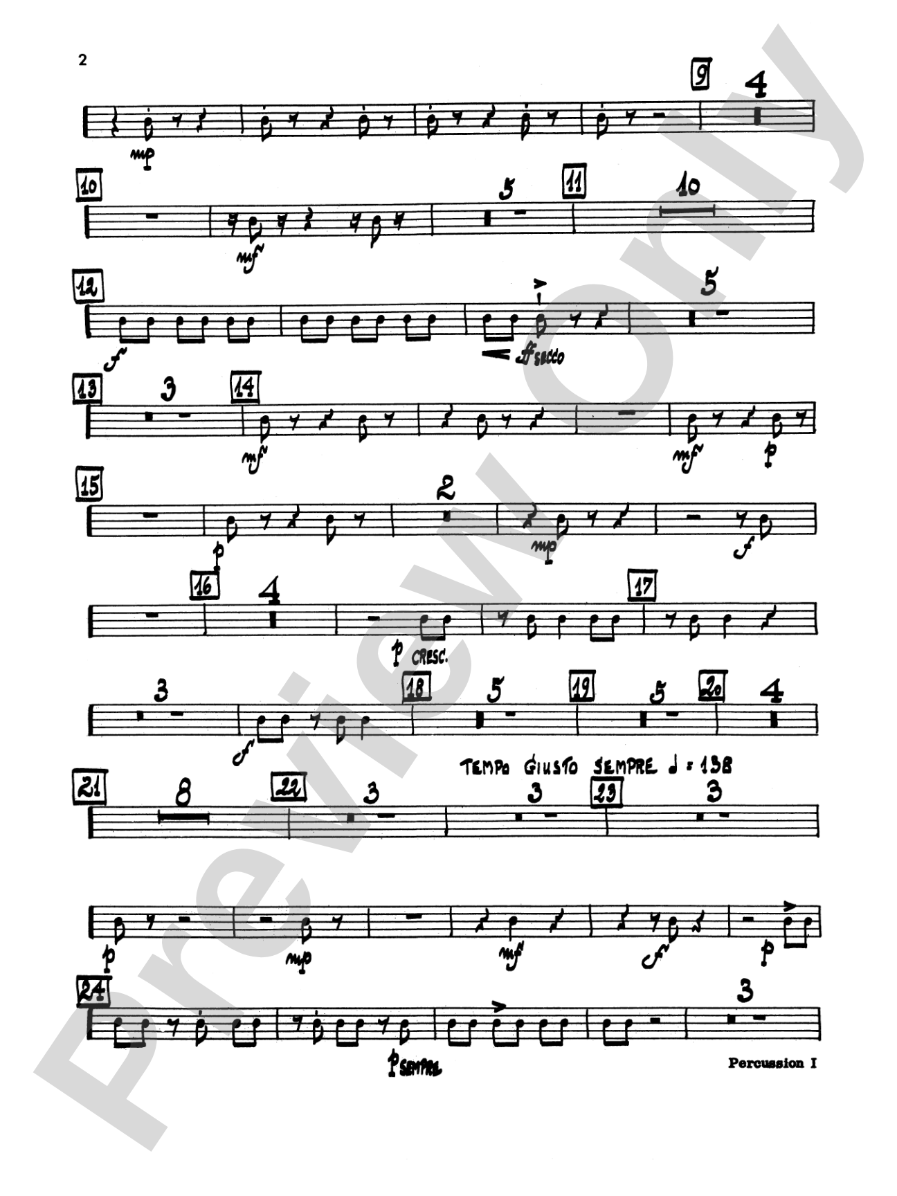 Toccata: 1st Percussion