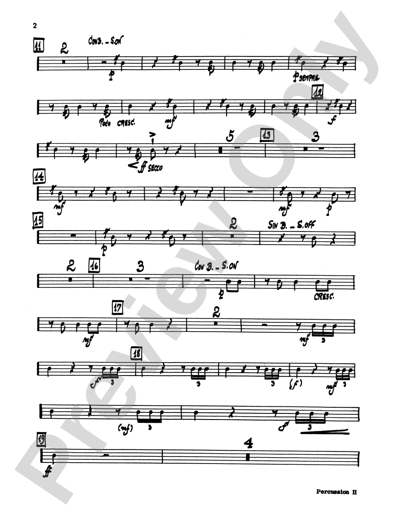 Toccata: 2nd Percussion