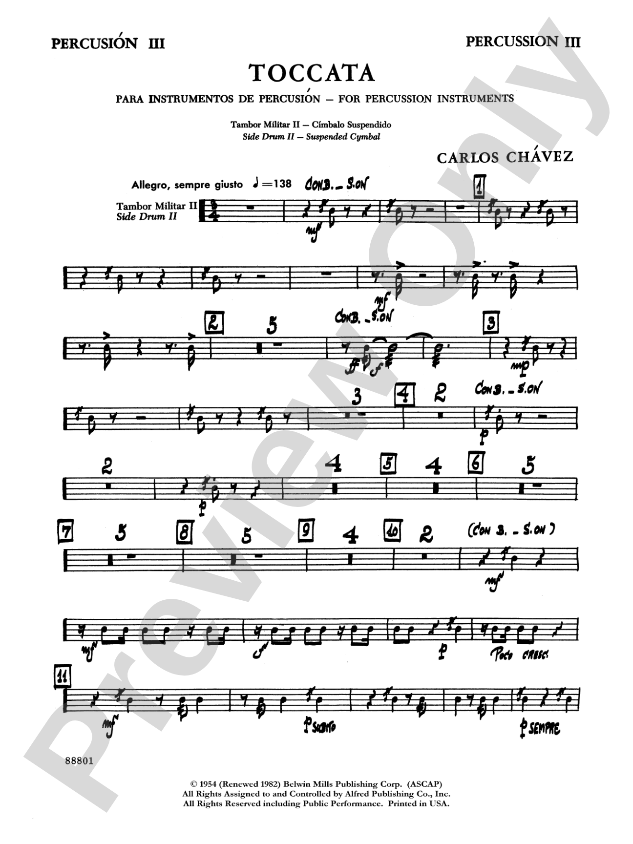 Toccata: 3rd Percussion