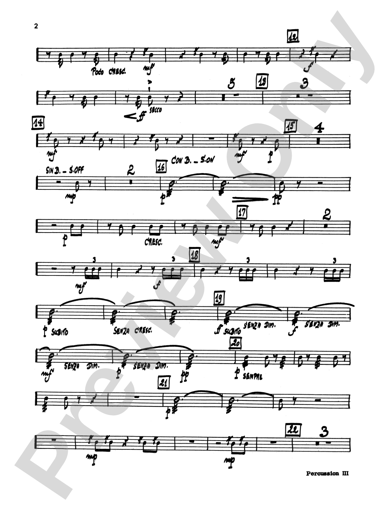 Toccata: 3rd Percussion