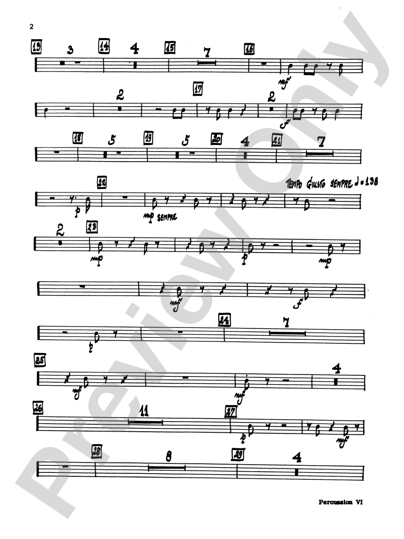 Toccata: 6th Percussion
