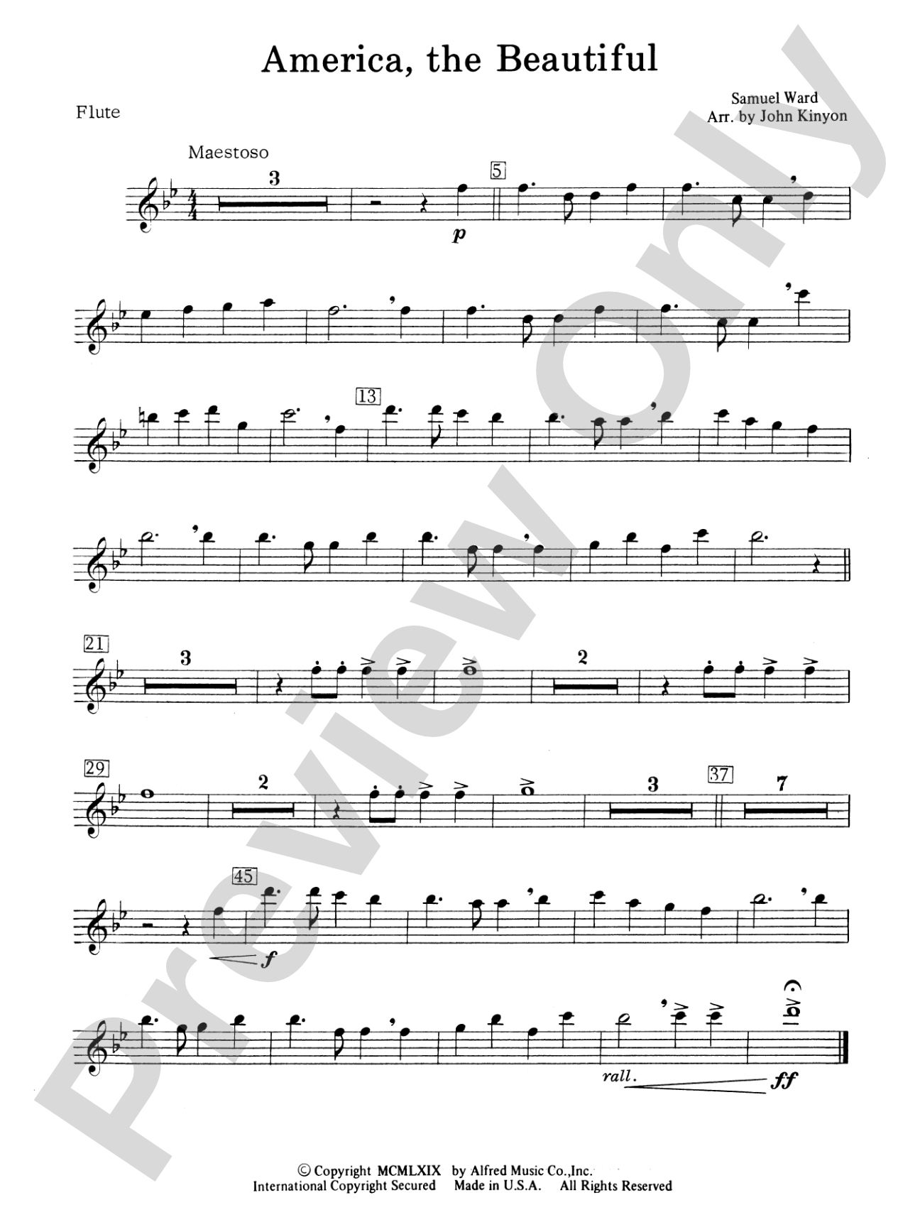 America, the Beautiful: Flute