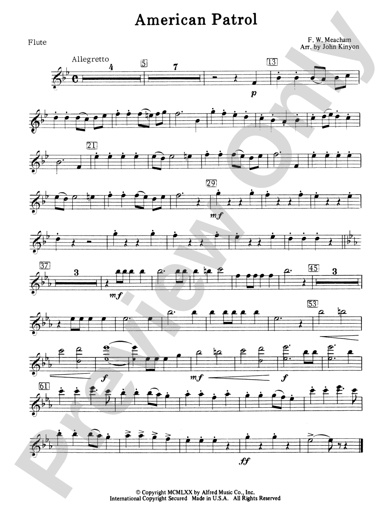 American Patrol: Flute