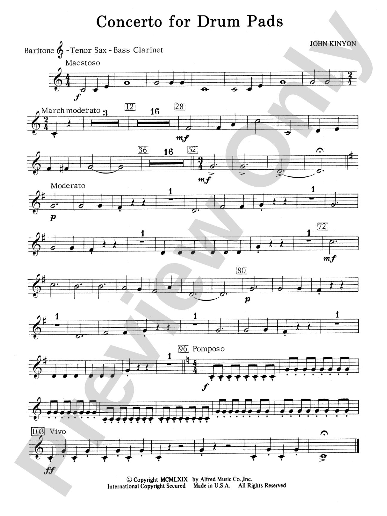 Concerto for Drum Pads: Baritone T.C.