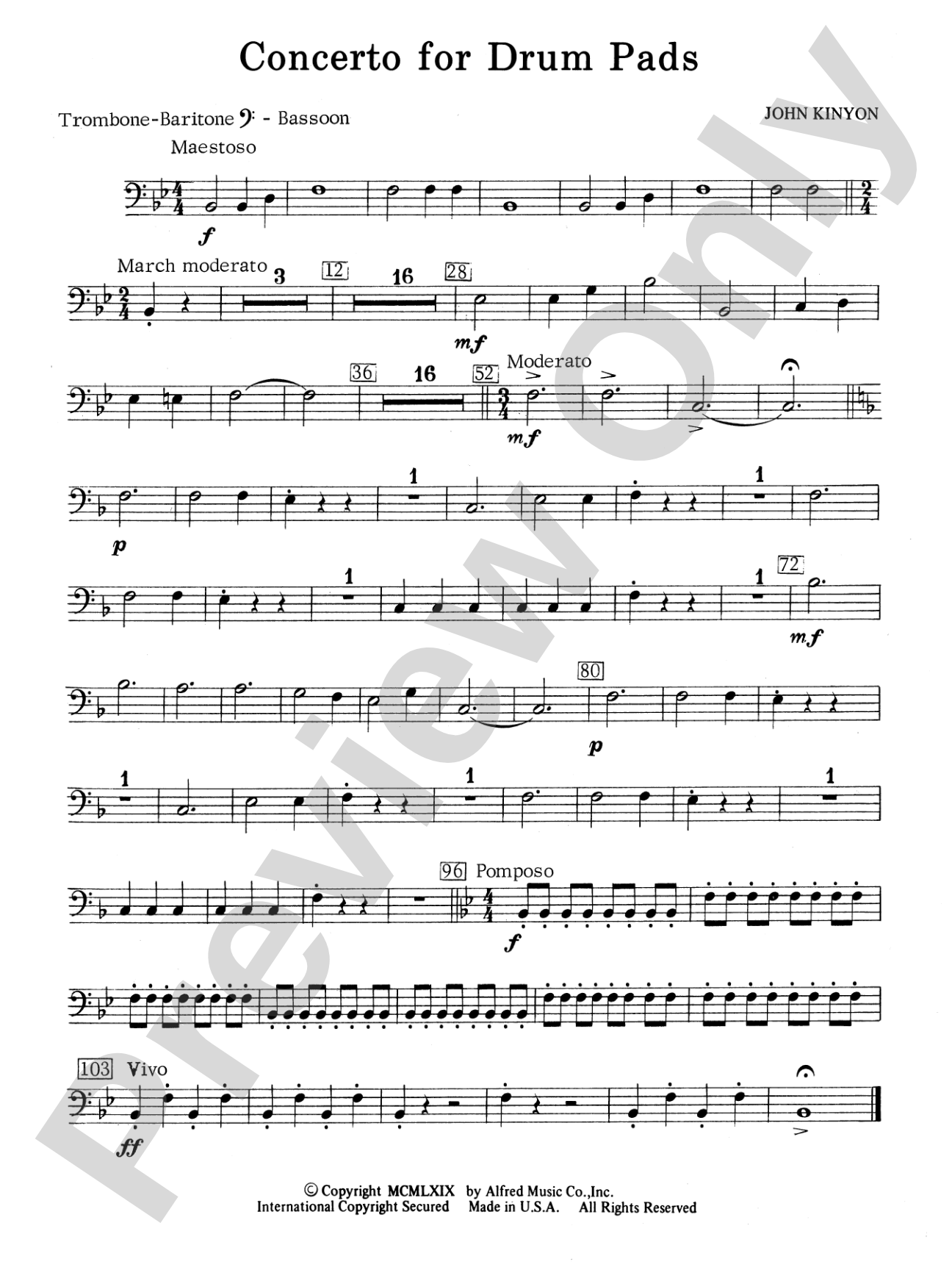Concerto for Drum Pads: 1st Trombone