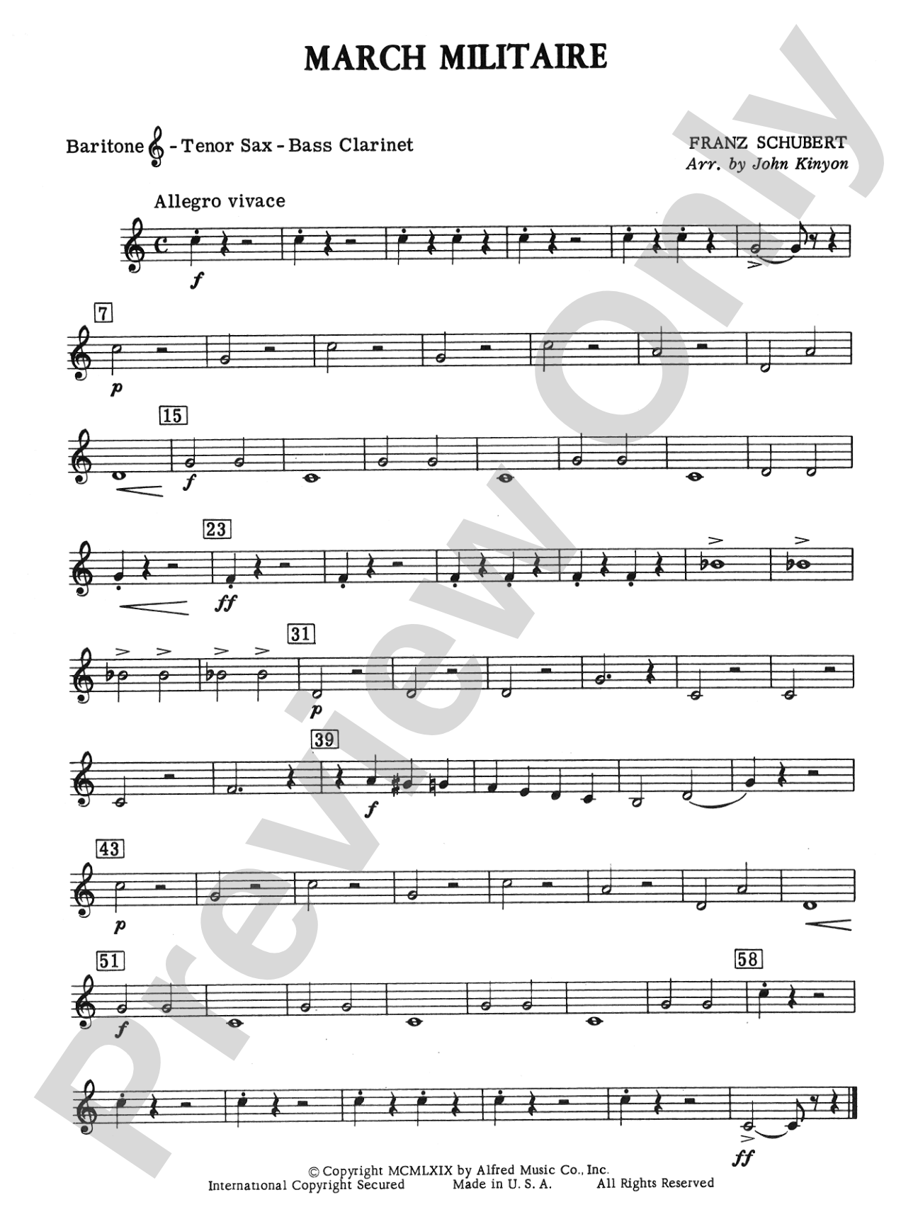 March Militaire: Baritone T.C.