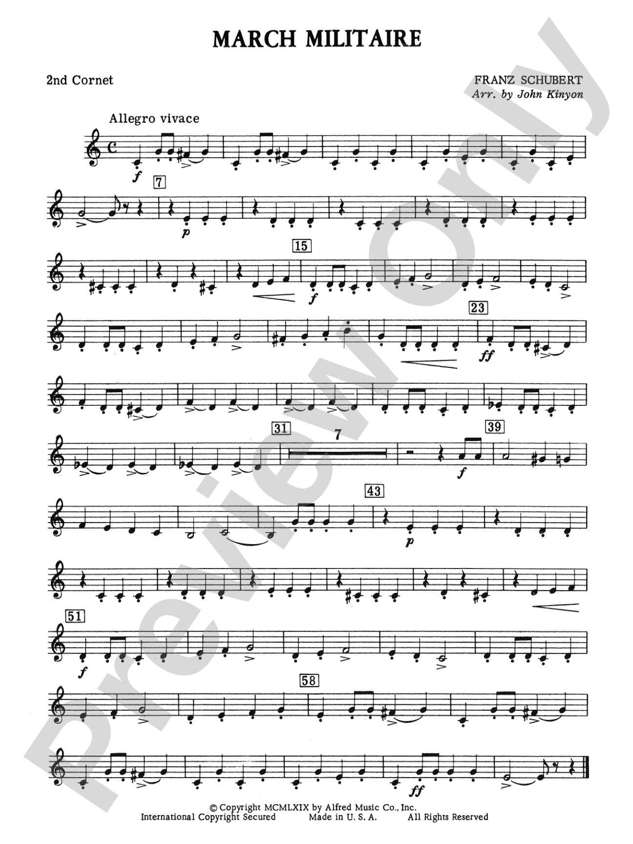 March Militaire: 2nd B-flat Cornet