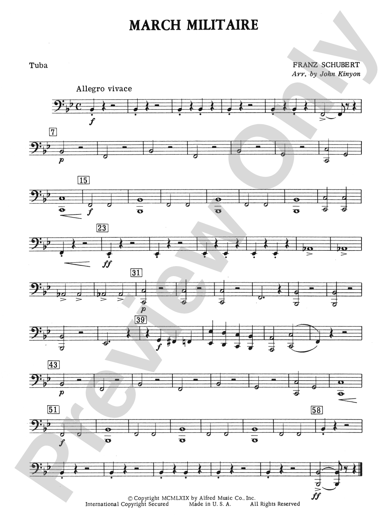 March Militaire: Tuba