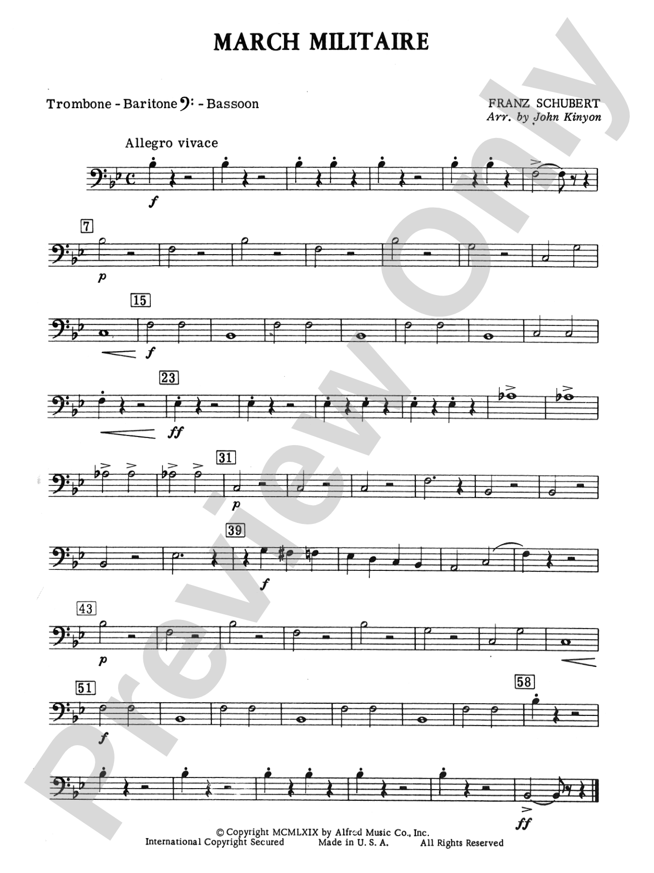 March Militaire: 1st Trombone