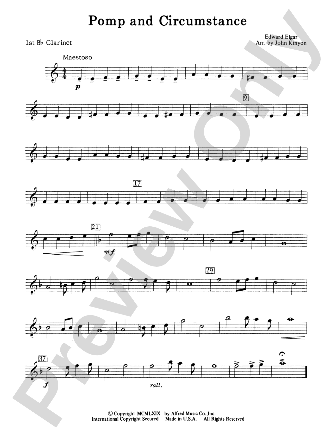 Pomp and Circumstance: 1st B-flat Clarinet