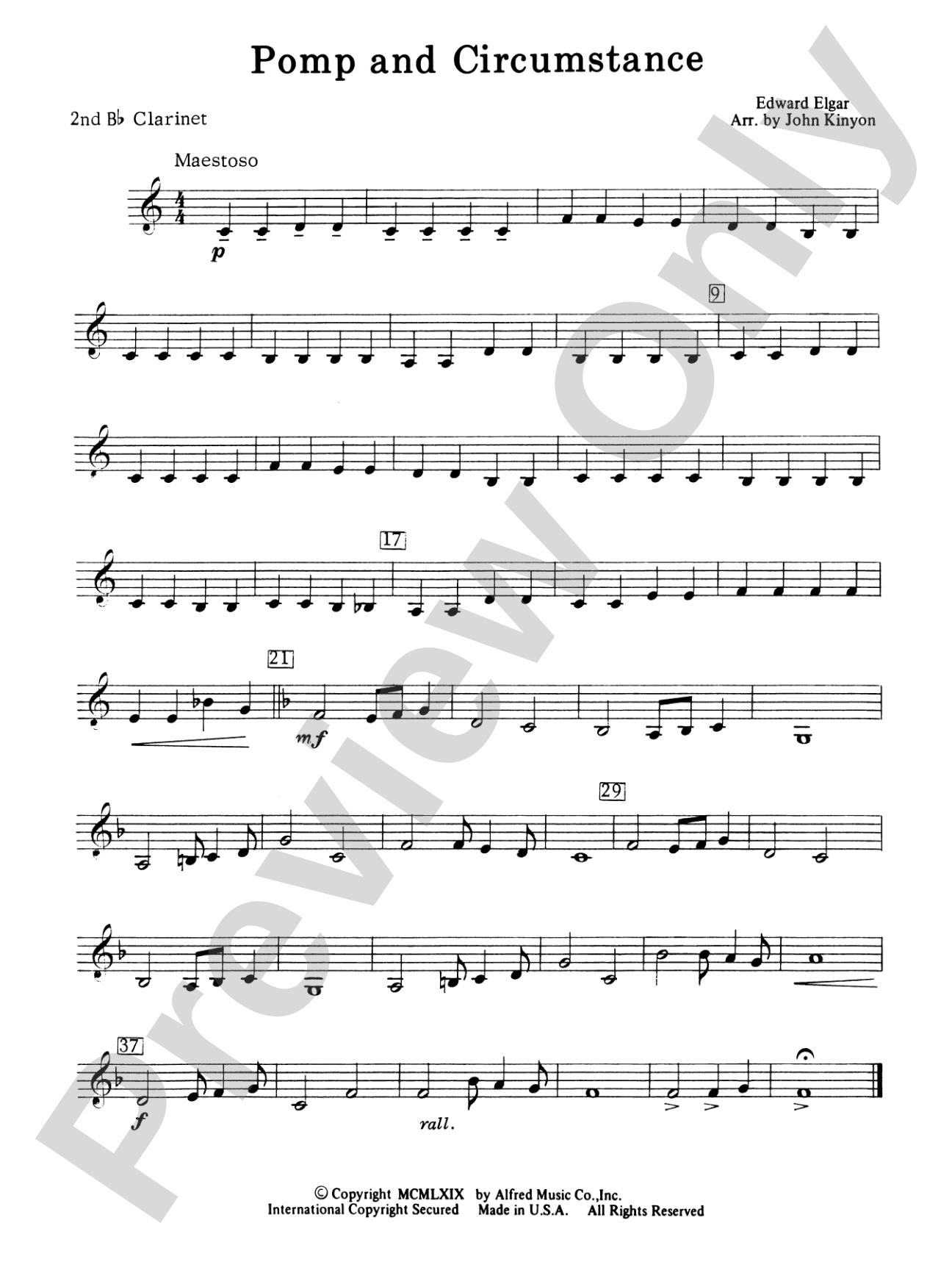Pomp and Circumstance: 2nd B-flat Clarinet
