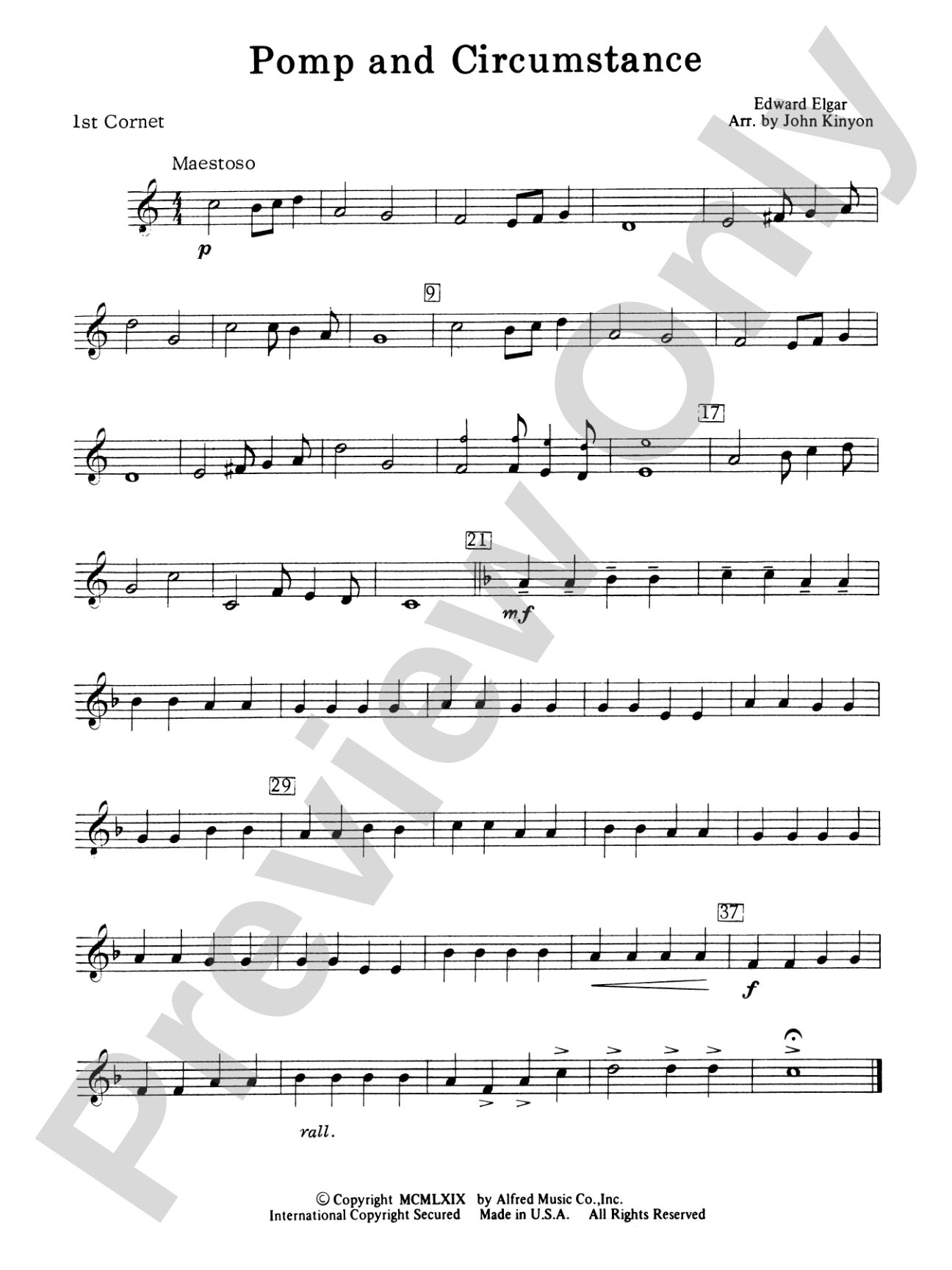Pomp and Circumstance: 1st B-flat Cornet