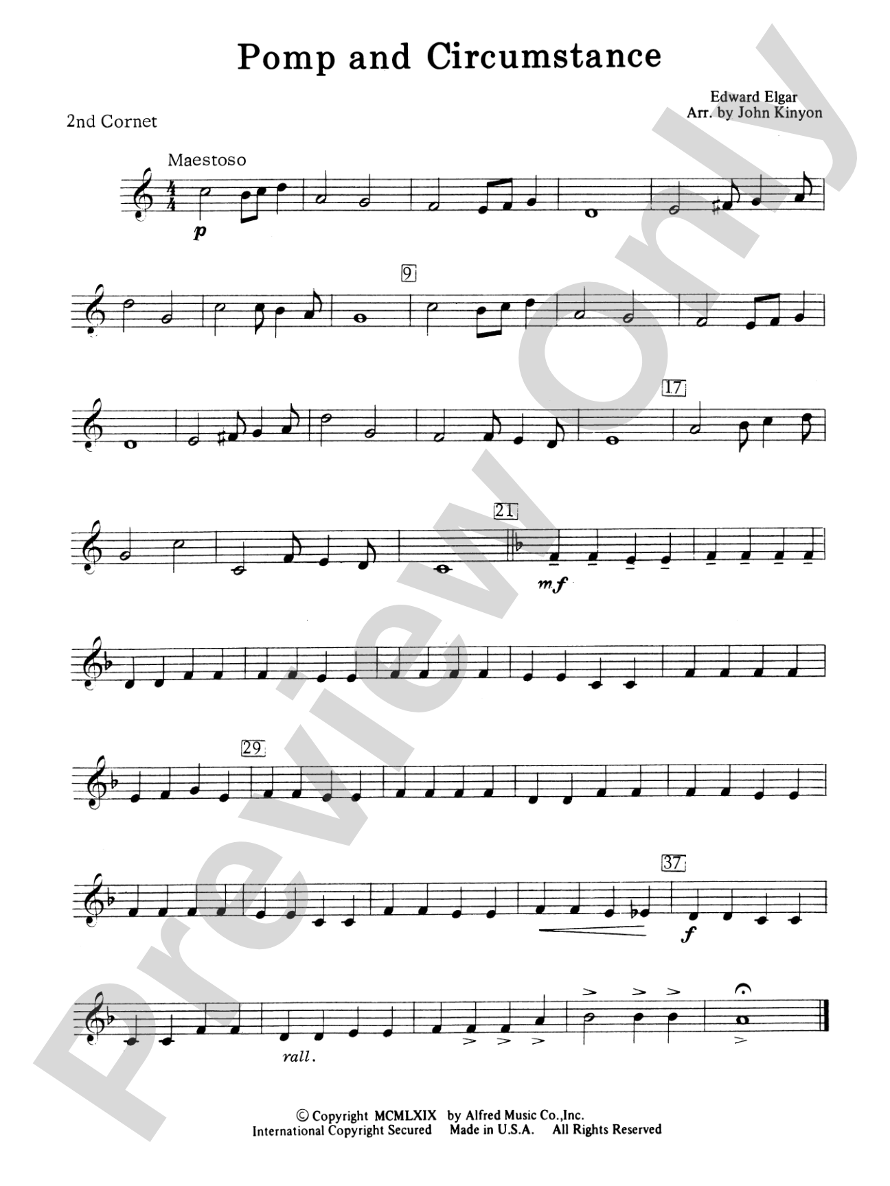 Pomp and Circumstance: 2nd B-flat Cornet