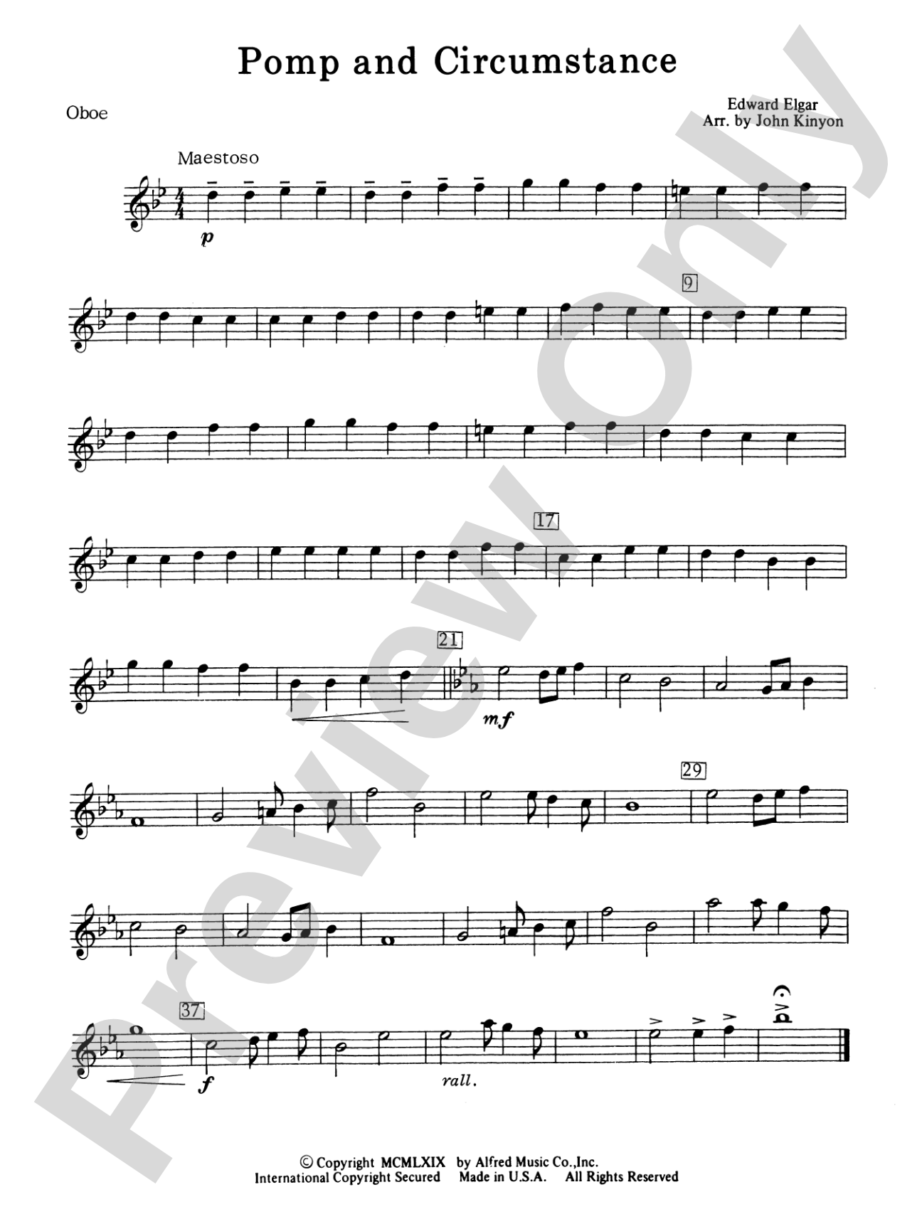 Pomp and Circumstance: Oboe