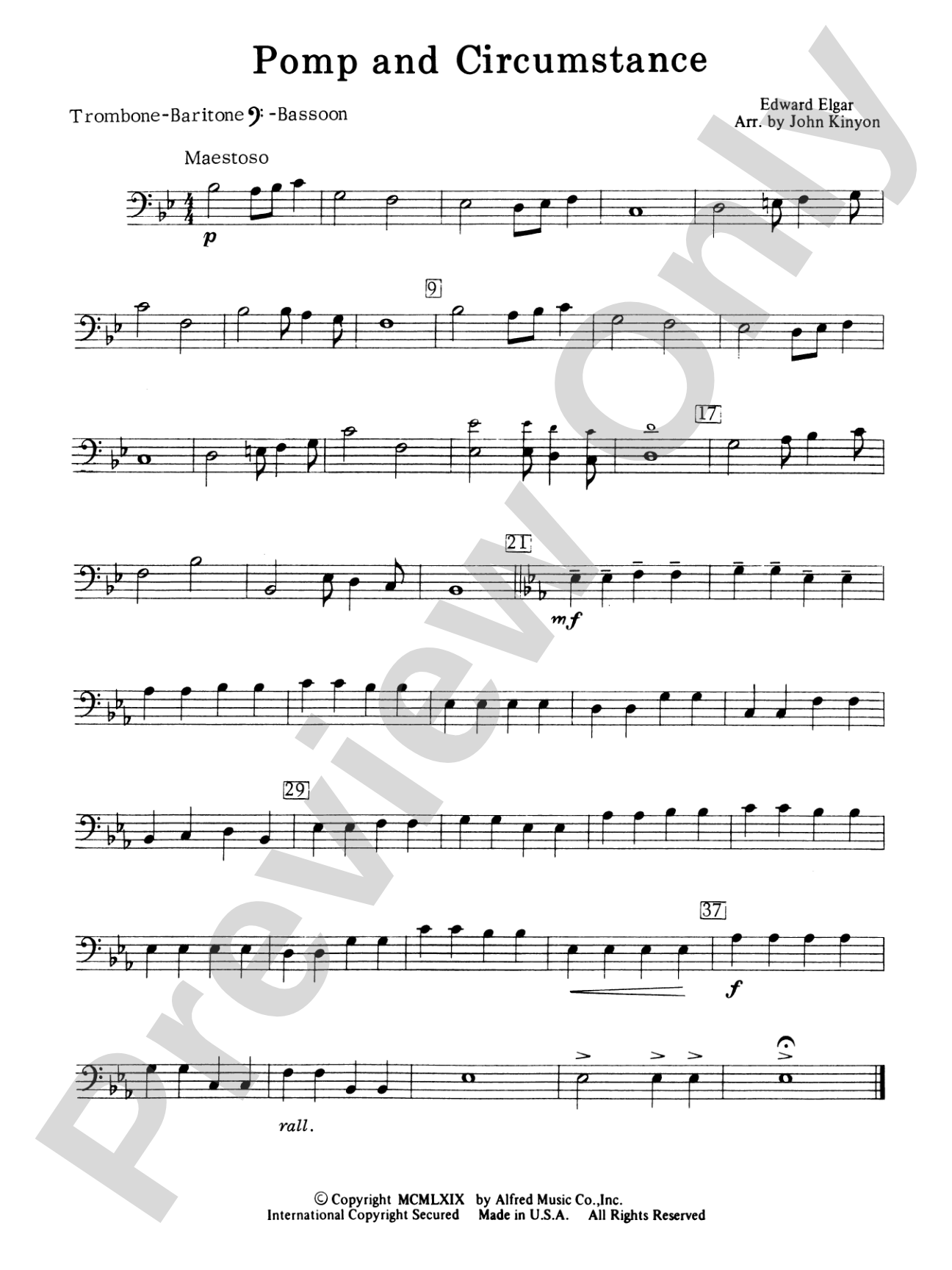 Pomp and Circumstance: 1st Trombone