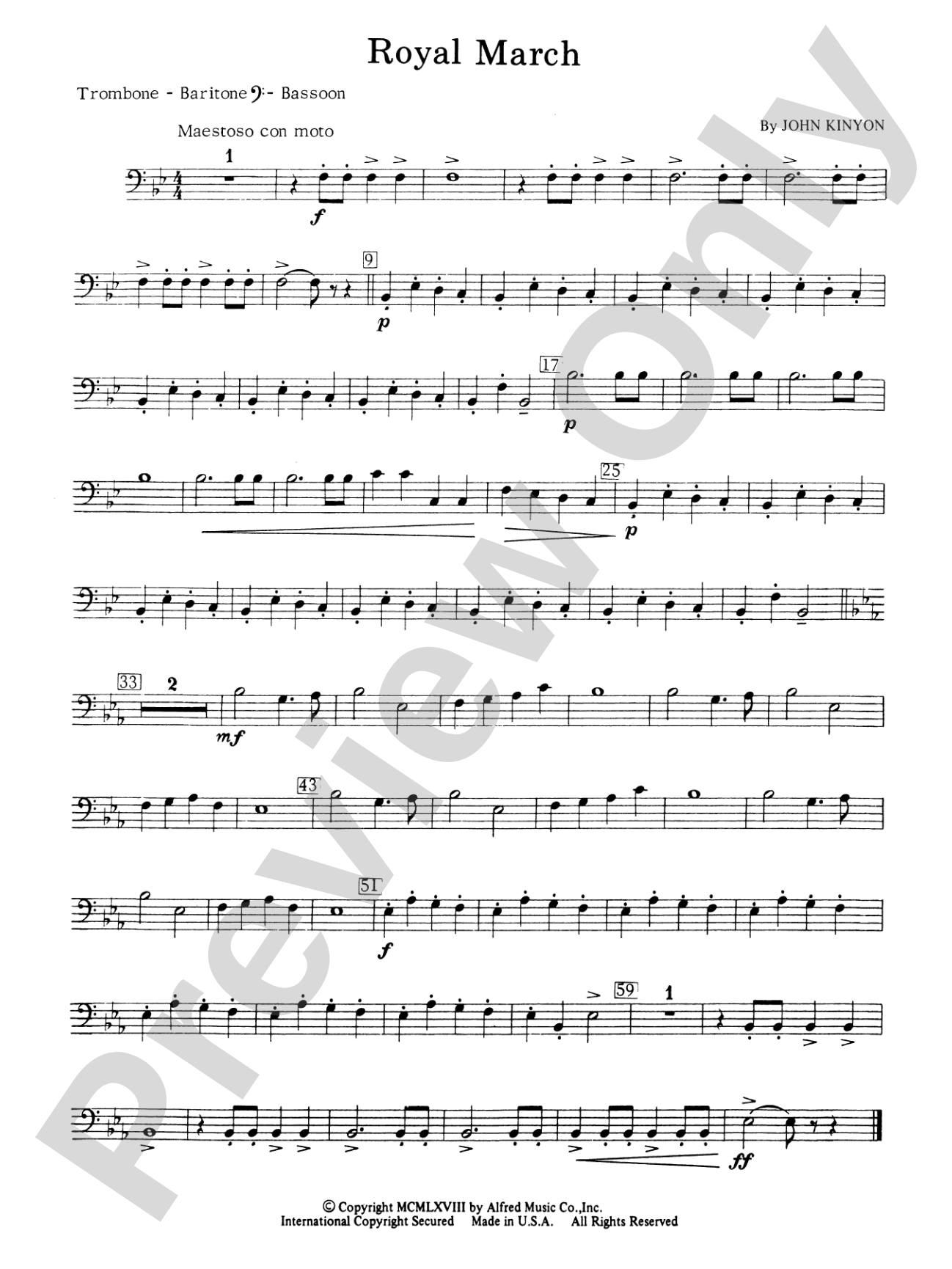 Royal March: 1st Trombone
