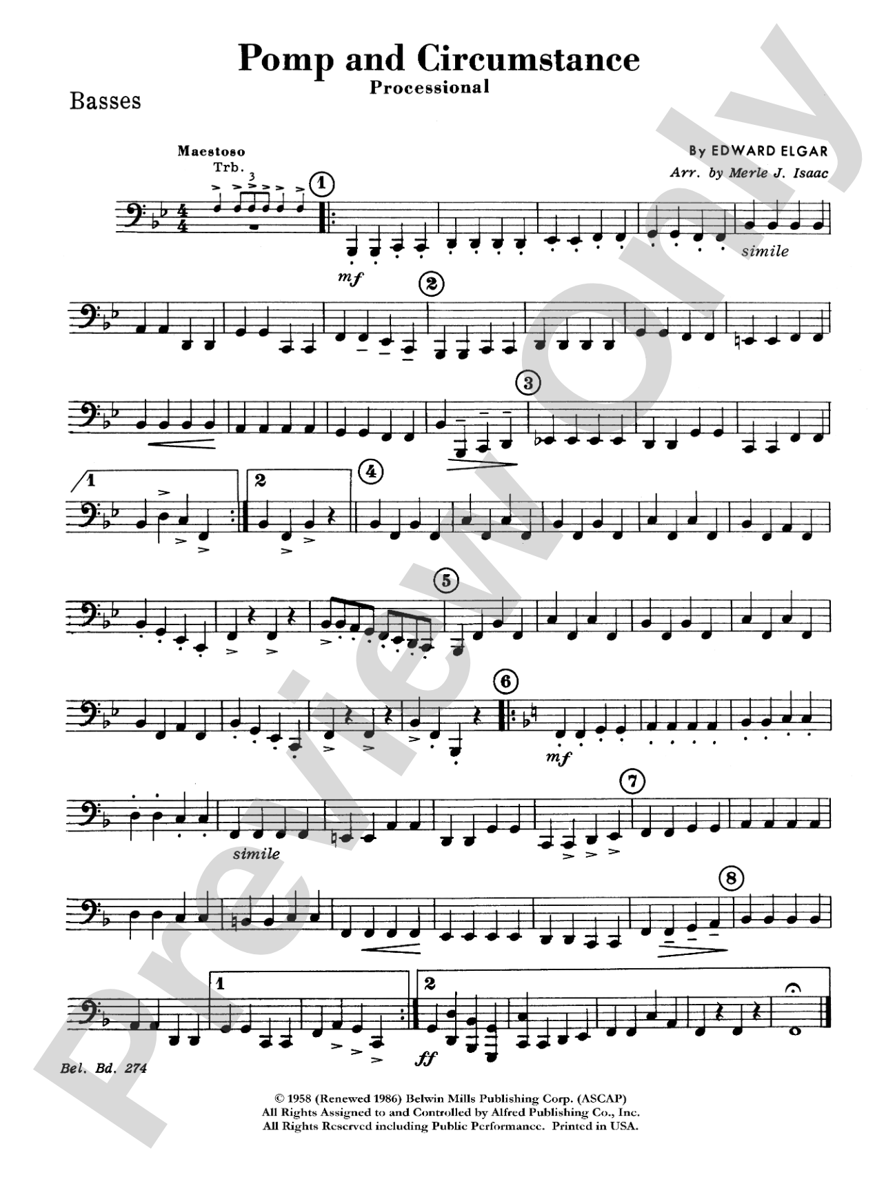 Pomp and Circumstance, Op. 39, No. 1 (Processional): 4th Trombone