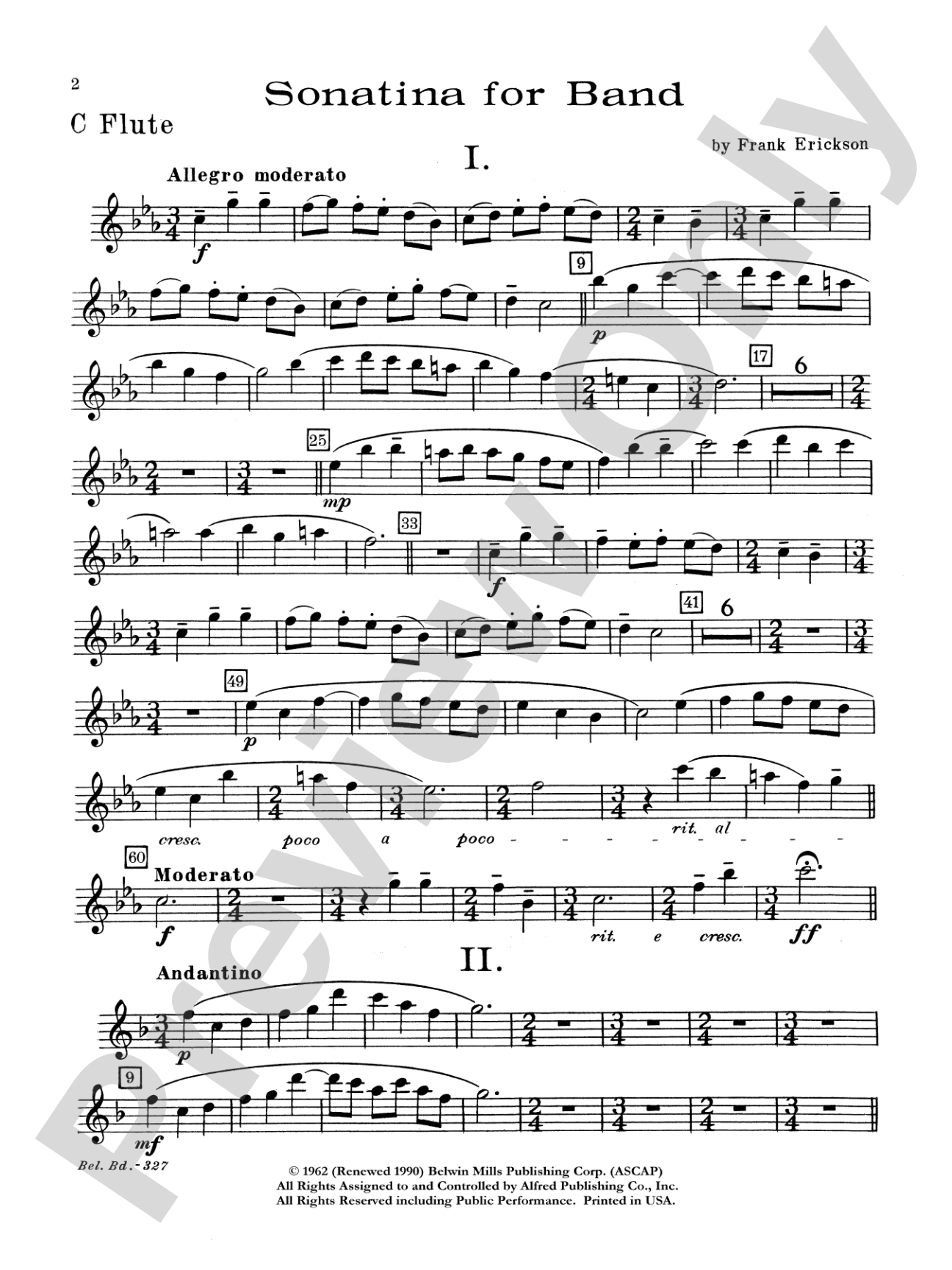 Sonatina for Band: Flute