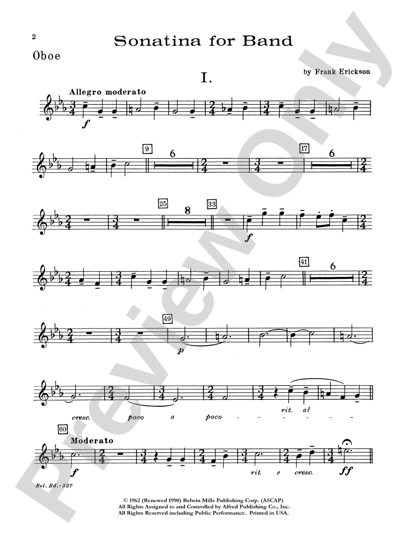 Sonatina for Band: Oboe