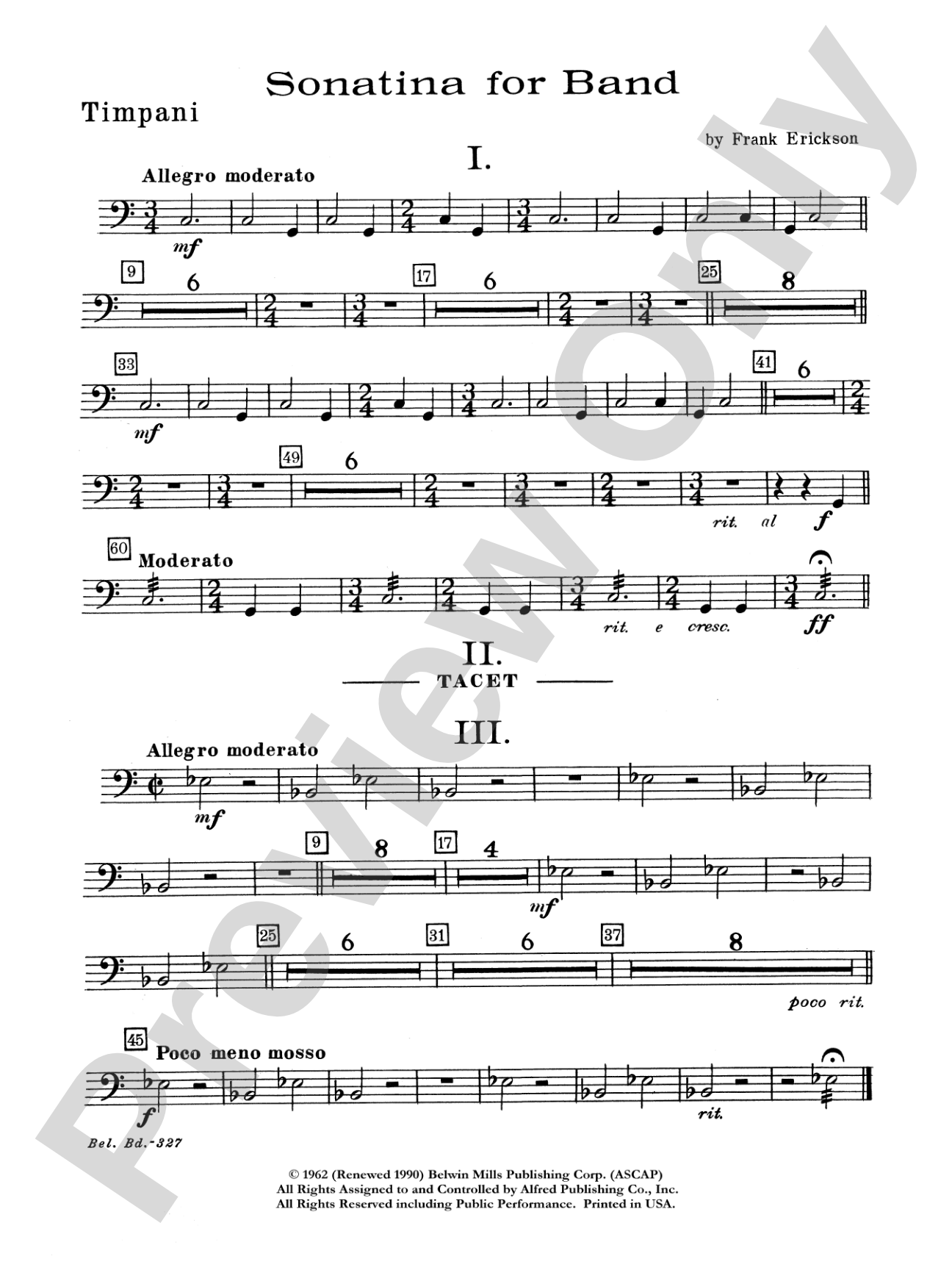 Sonatina for Band: Timpani