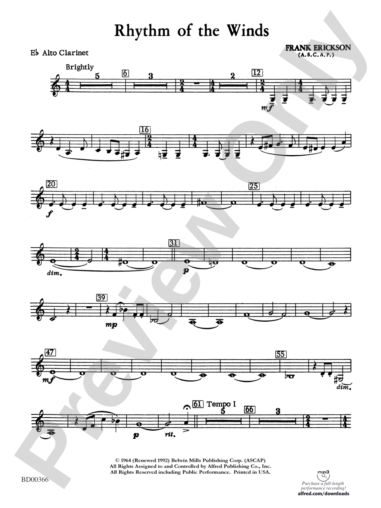 Rhythm of the Winds: E-flat Alto Clarinet