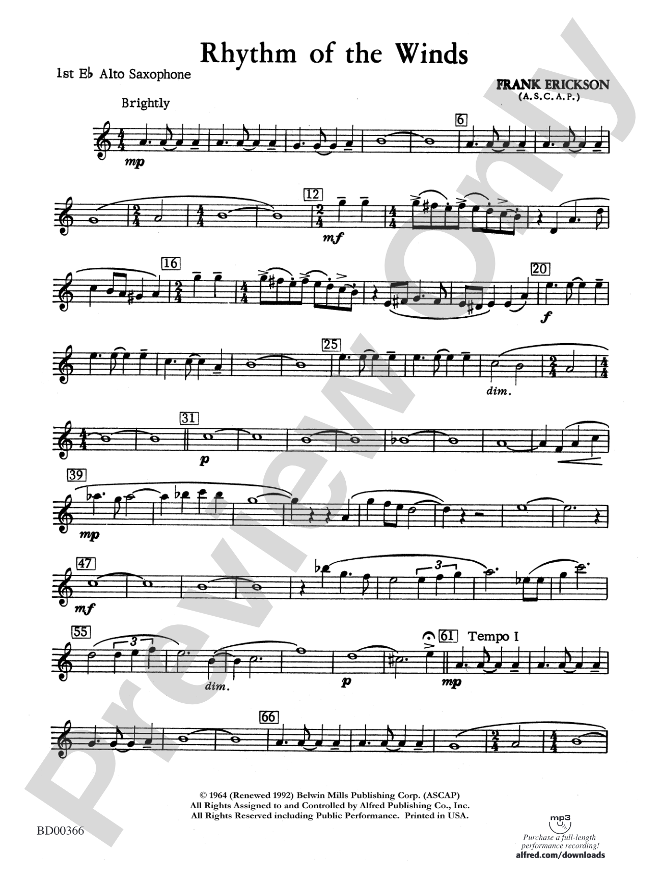 Rhythm of the Winds: E-flat Alto Saxophone