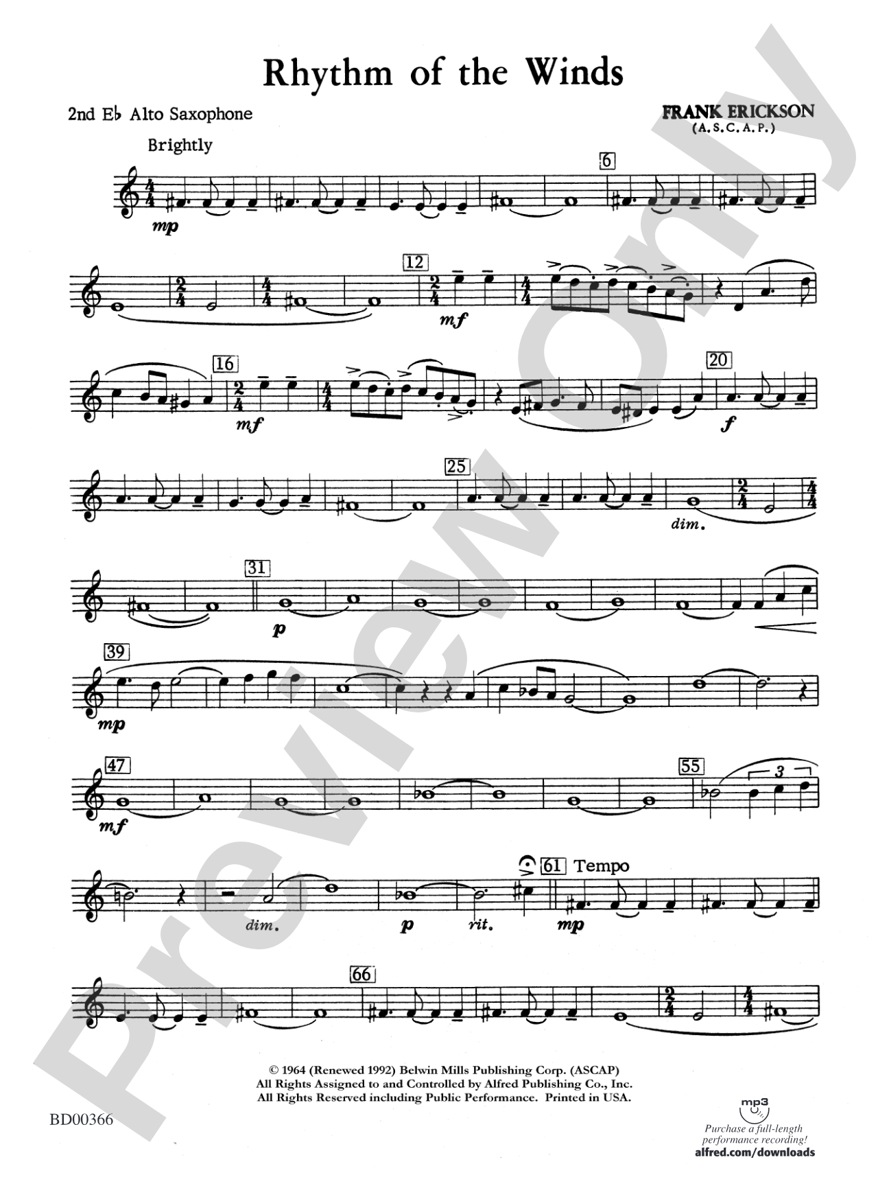 Rhythm of the Winds: 2nd E-flat Alto Saxophone