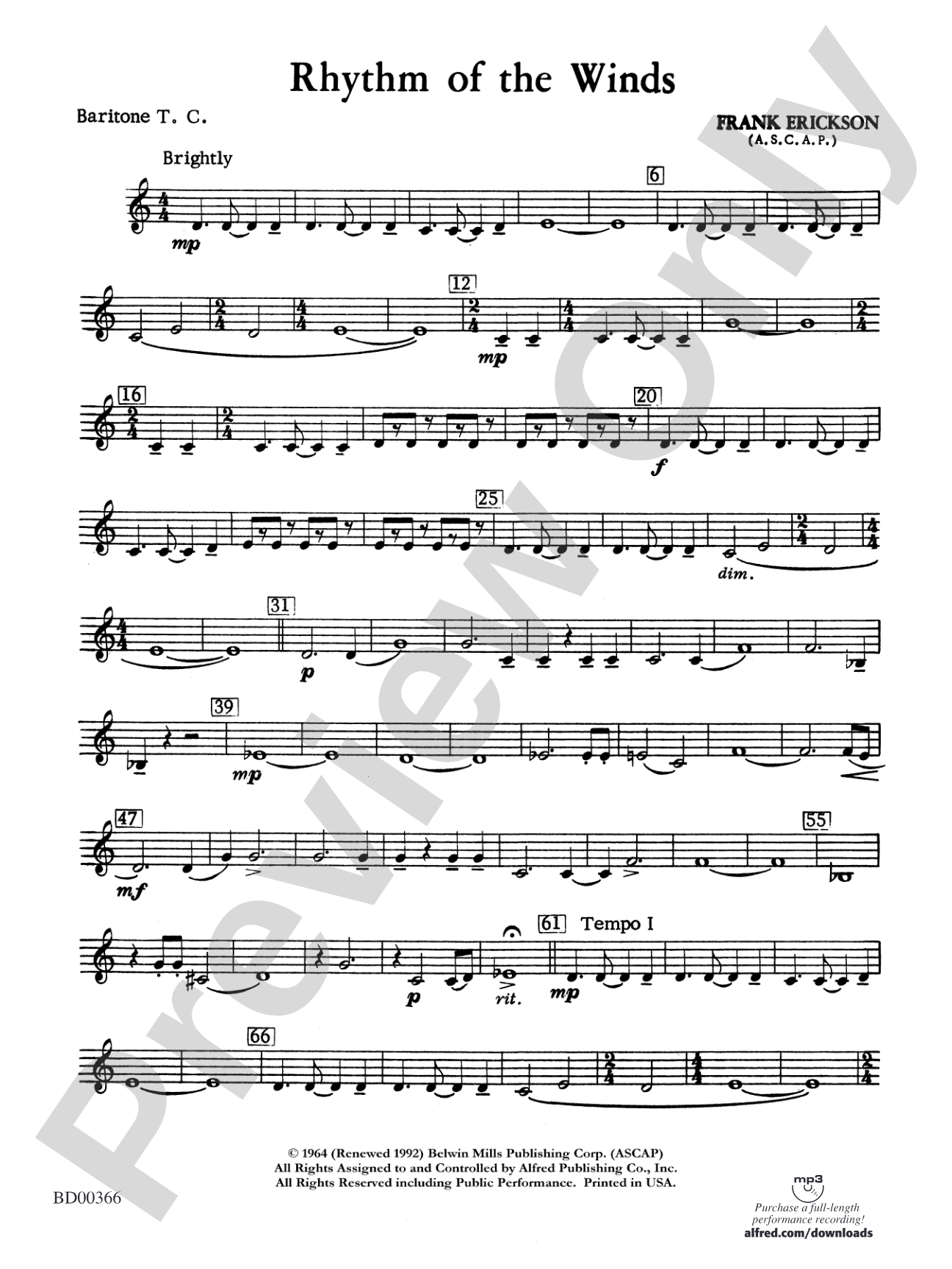 Rhythm of the Winds: Baritone T.C.
