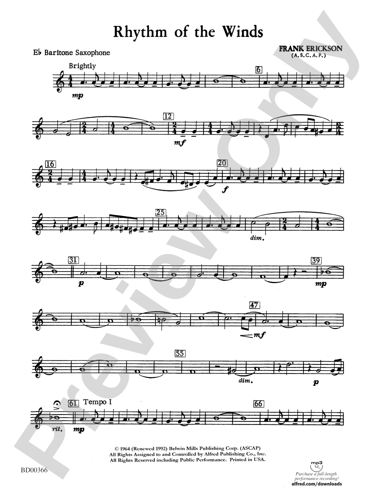 Rhythm of the Winds: E-flat Baritone Saxophone